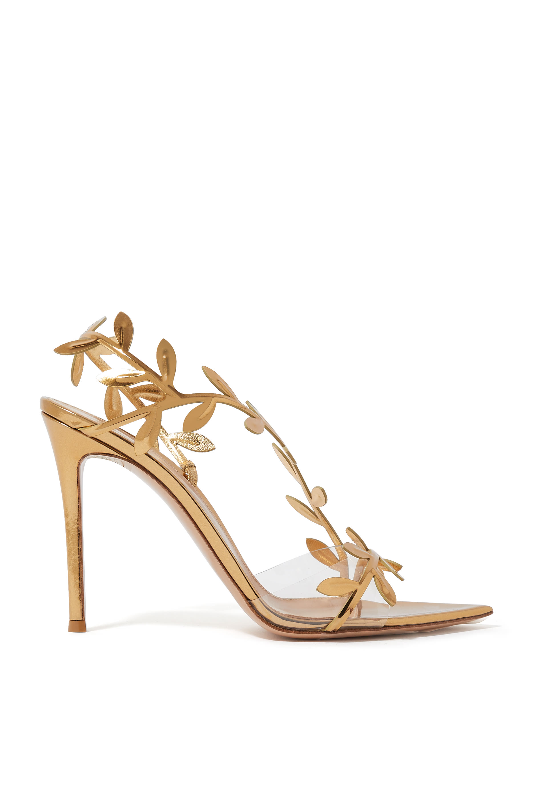 Flavia 150 Metallic Leather Asymmetrical Sandals