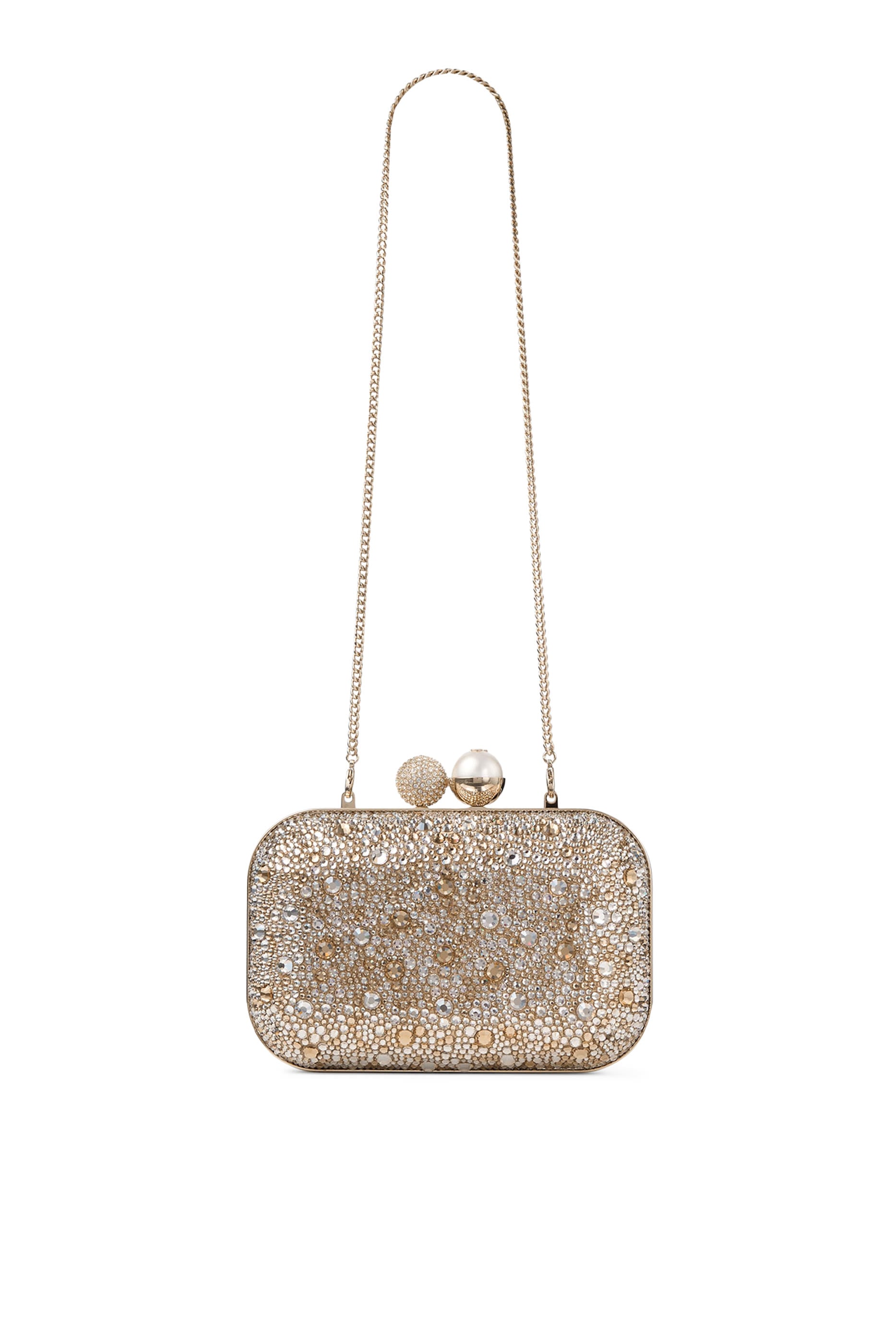 Cloud Crystal Embellished Clutch Bag