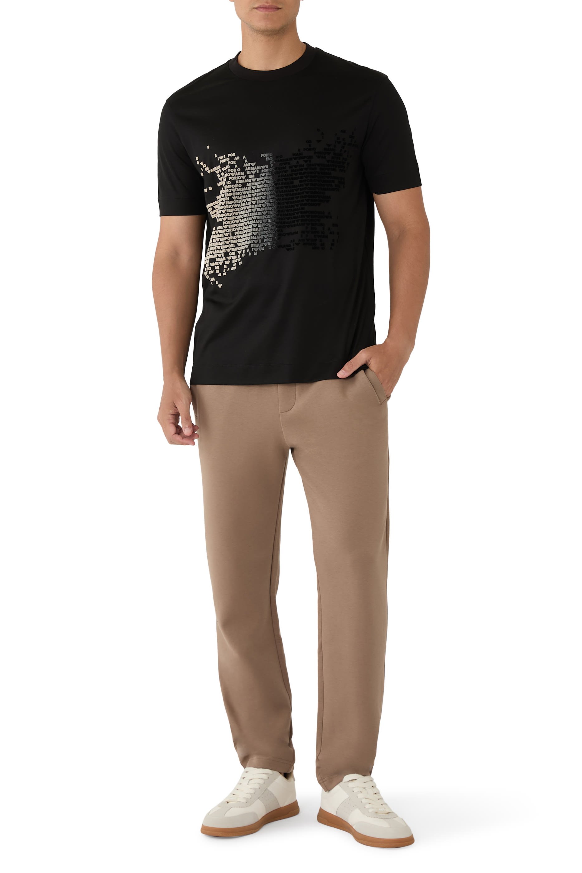 Micro Logo Back Double Jersey Joggers 