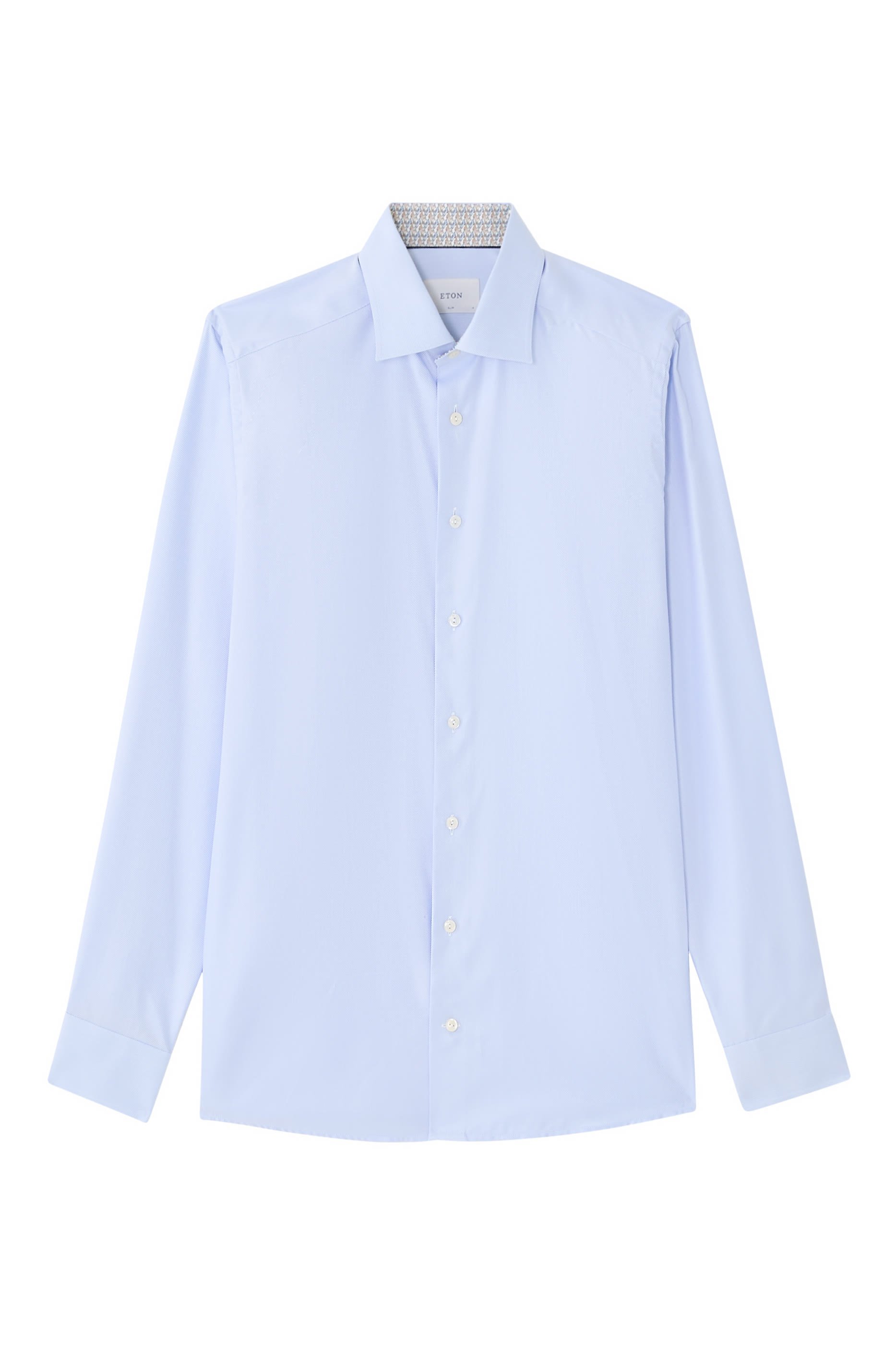  Geometric Effect Textured Twill Shirt