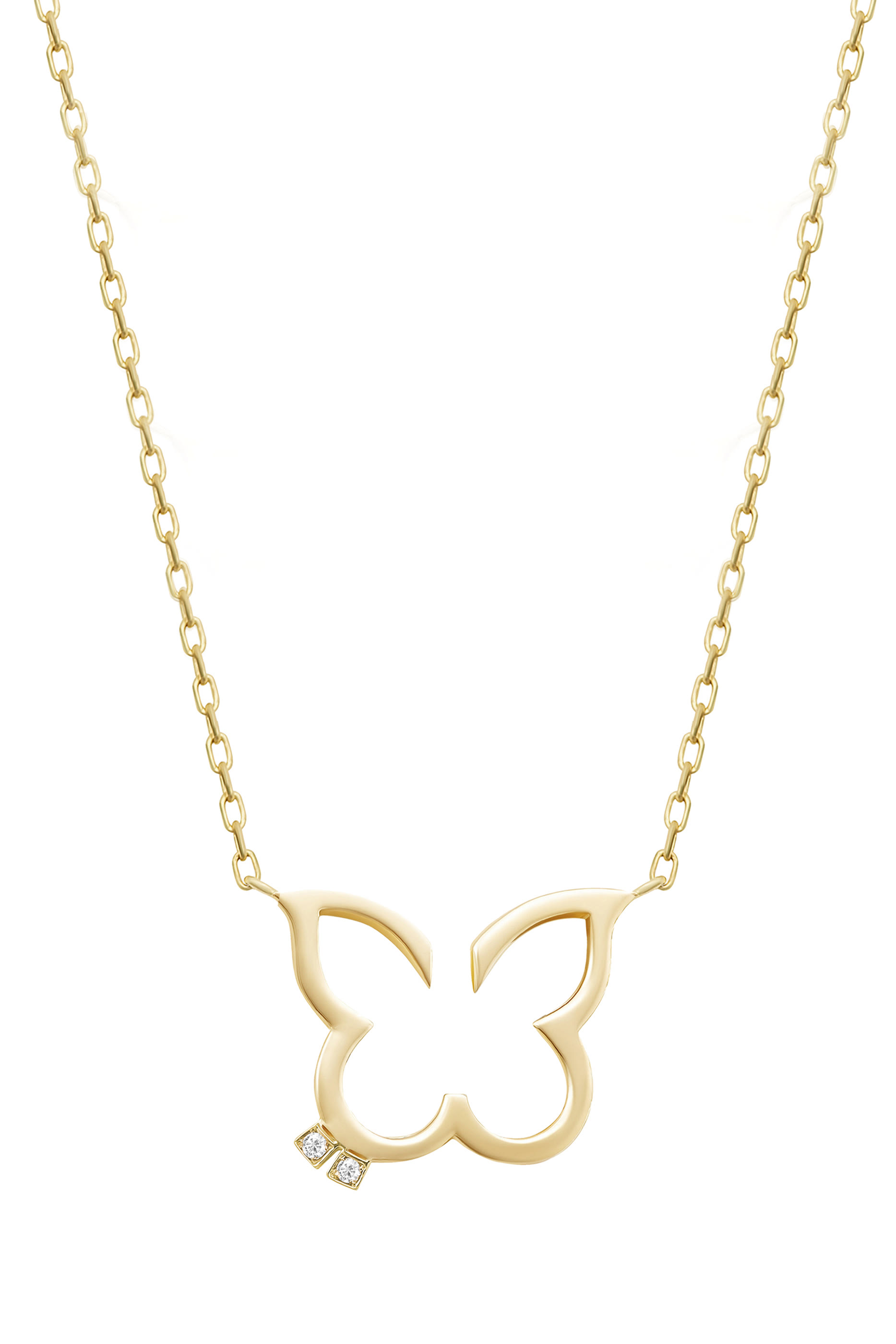 Hurriyah Small Necklace, 18k Yellow Gold & Diamonds