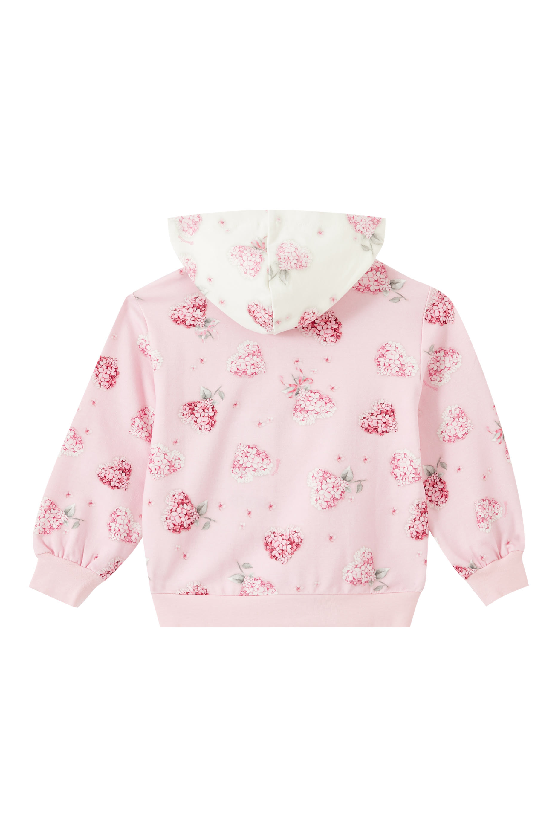 Kids Flowery Heart Zip Up Jacket