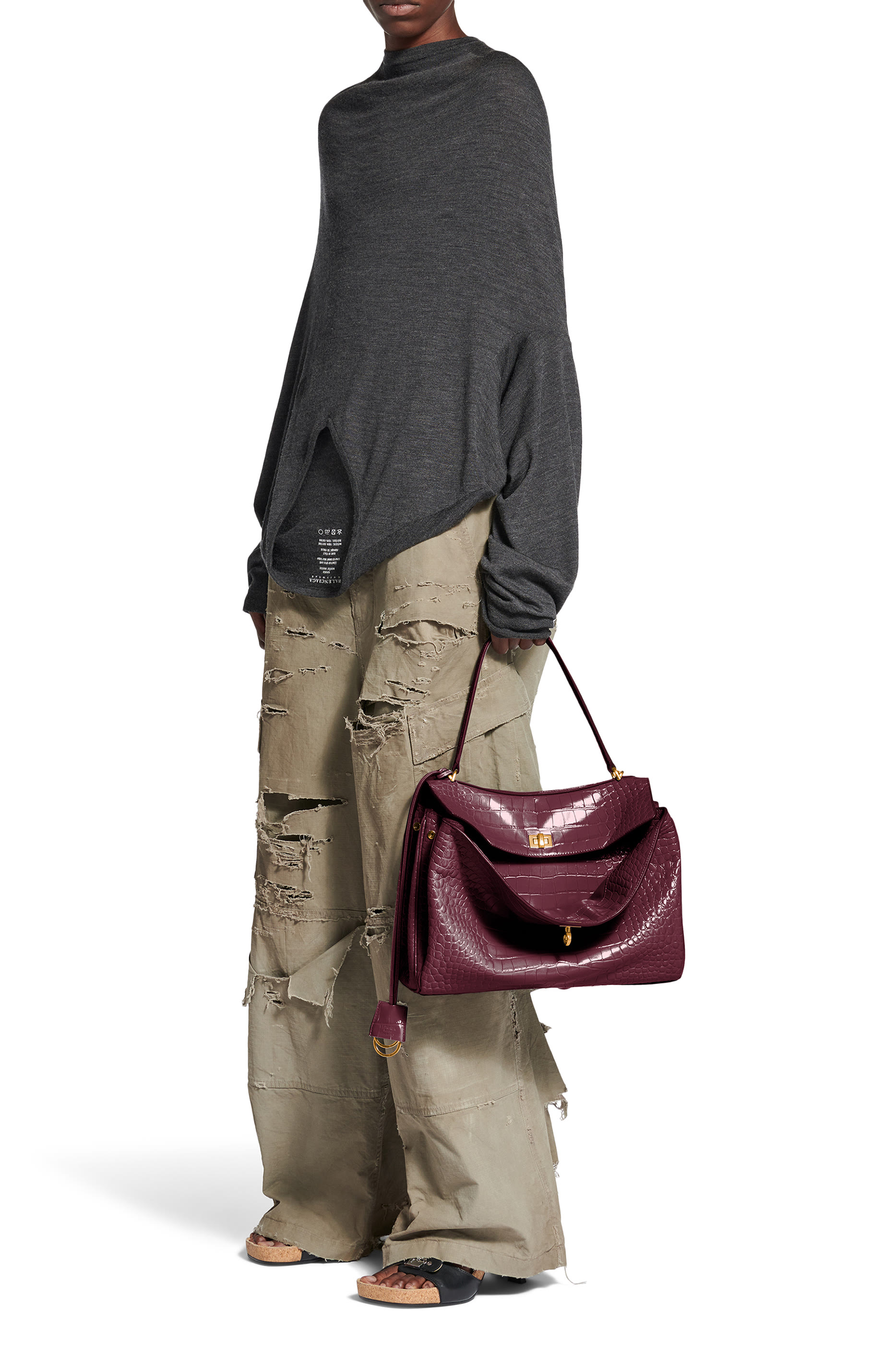 Rodeo Croc Embossed Handbag Medium