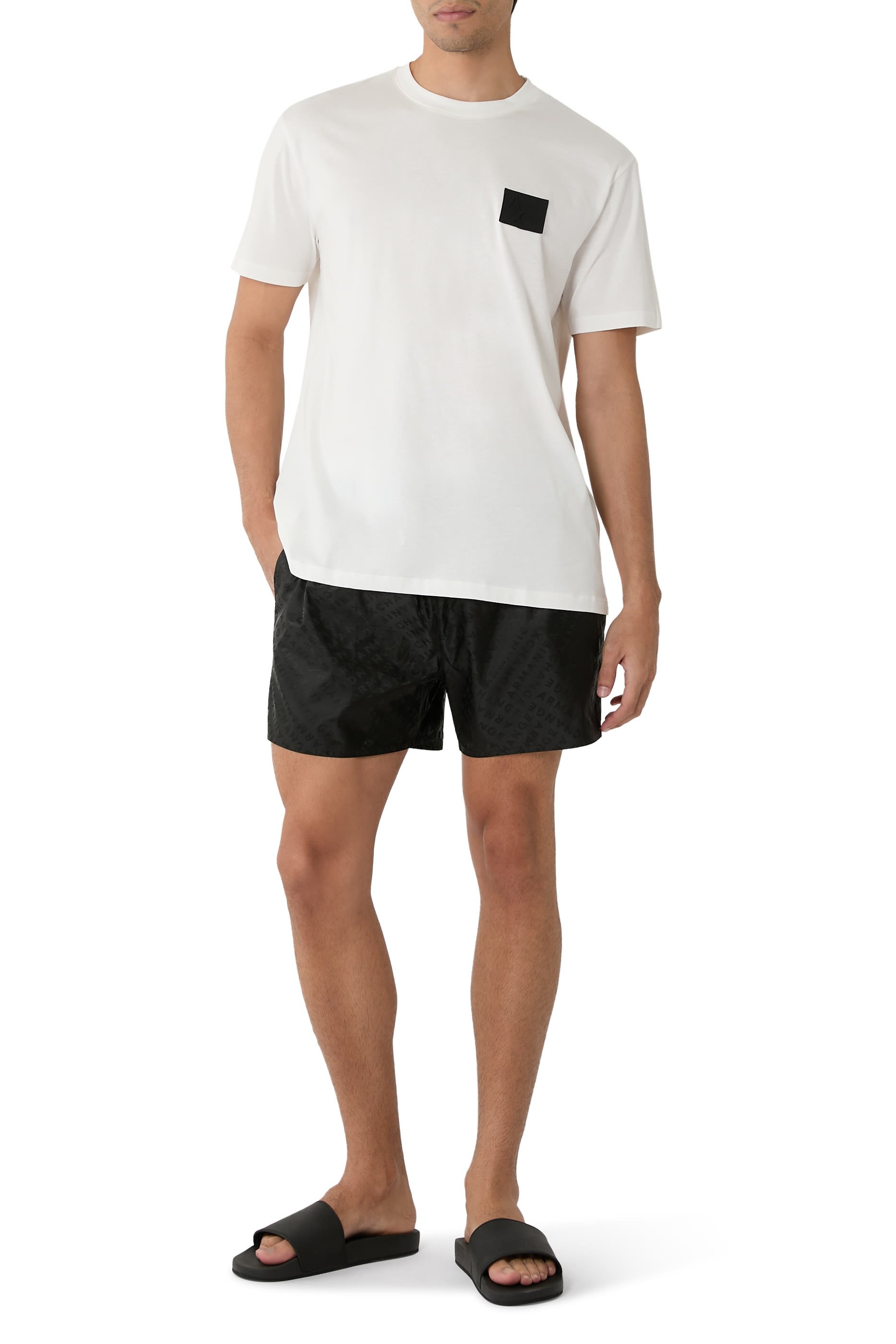 Allover Logo Boxer Swimsuit