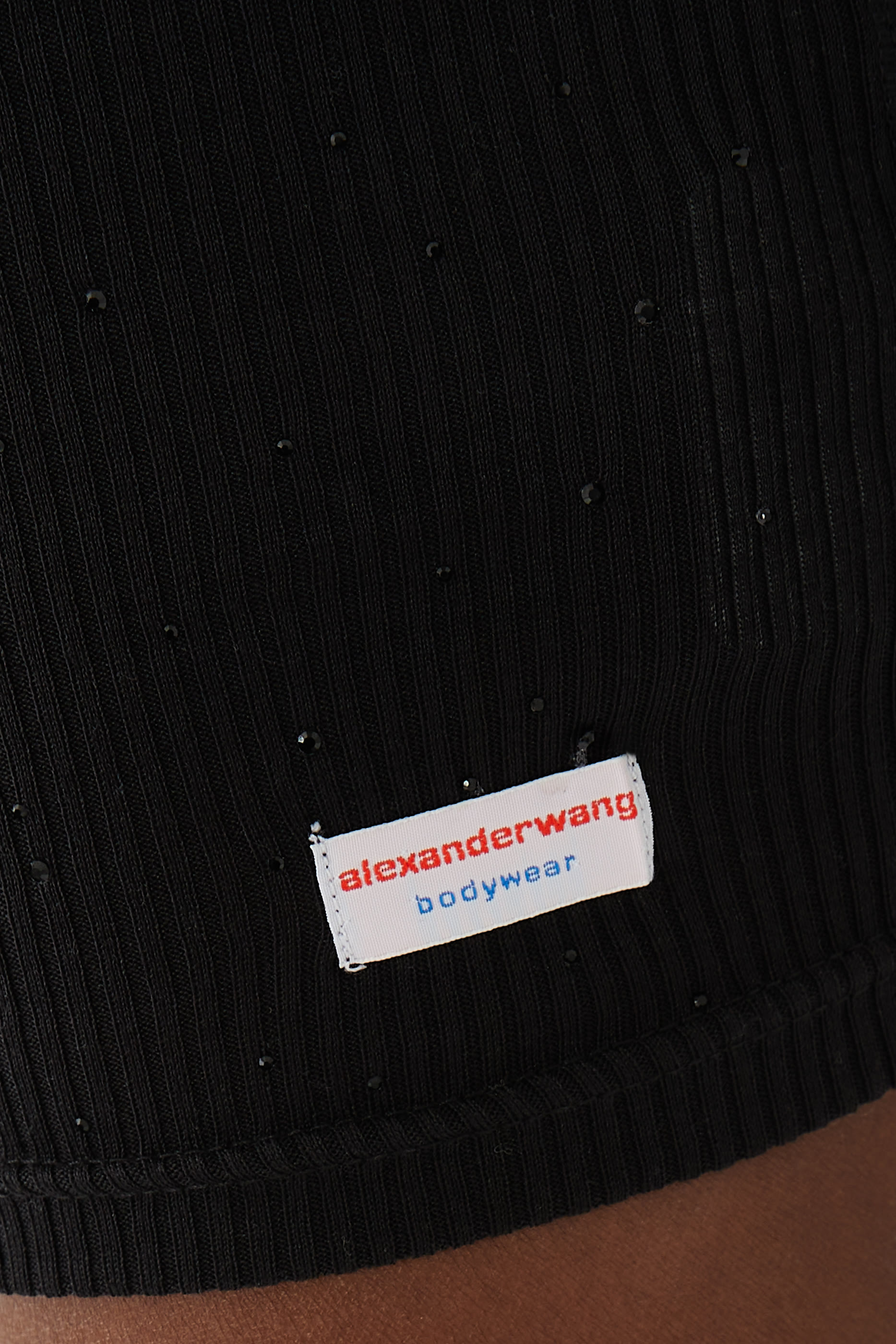 Crystal Hotfix Long-Sleeve Mini Dress