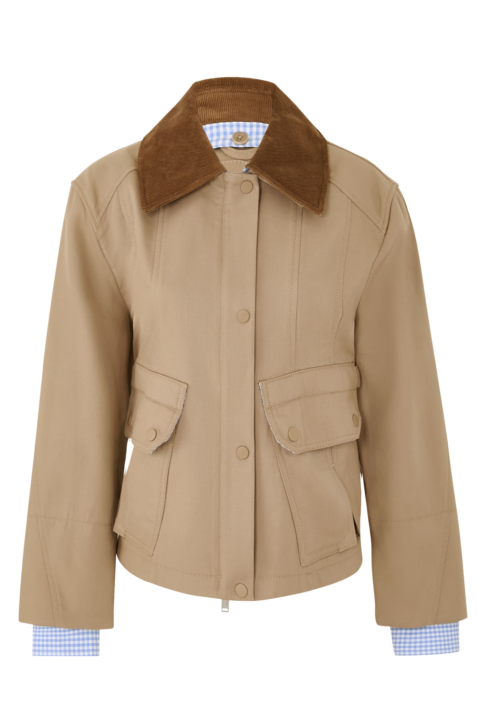  Cropped Flounce Barn Jacket 