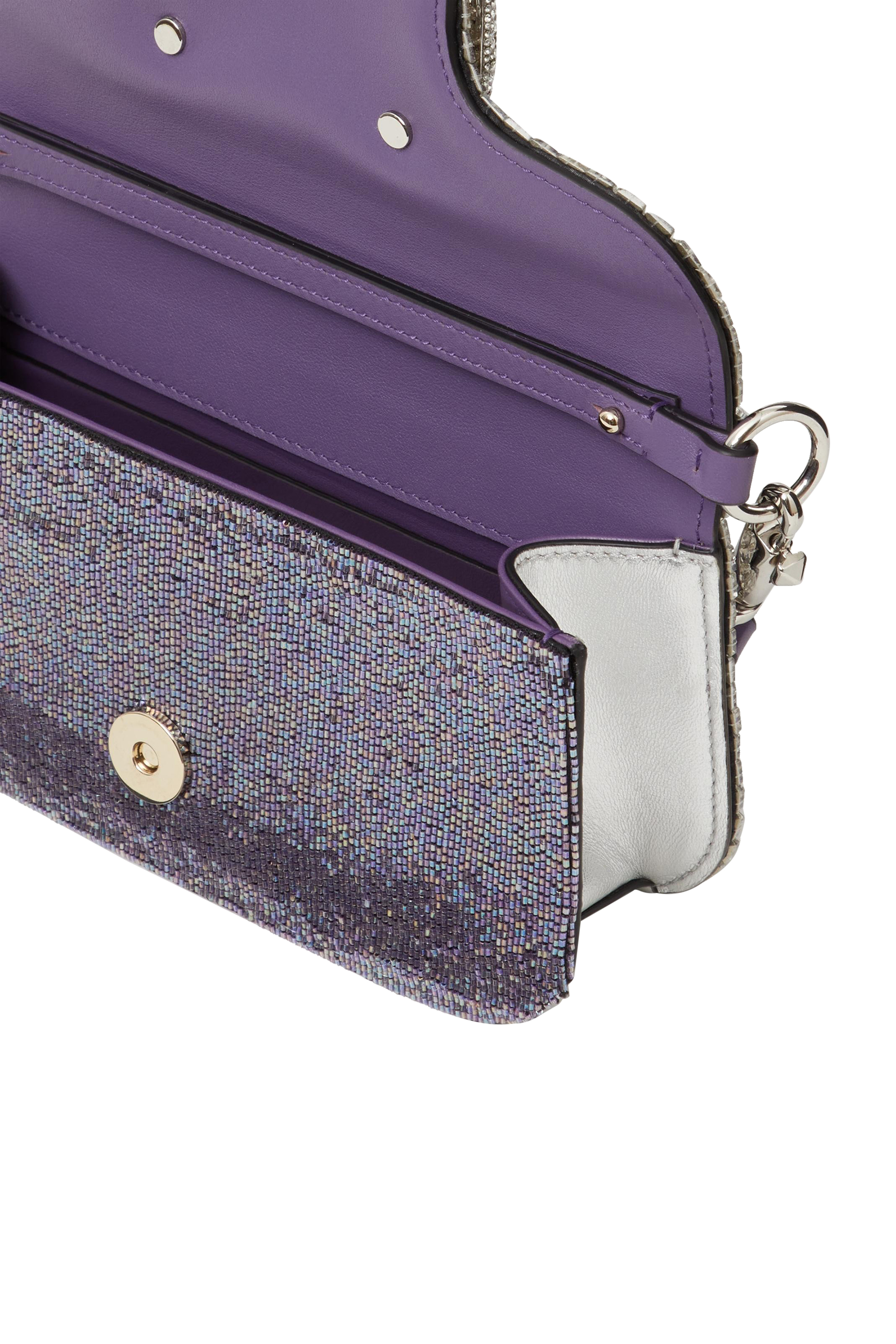 Valentino Garavani Loc&ograve; Embroidered Crystal Shoulder Bag