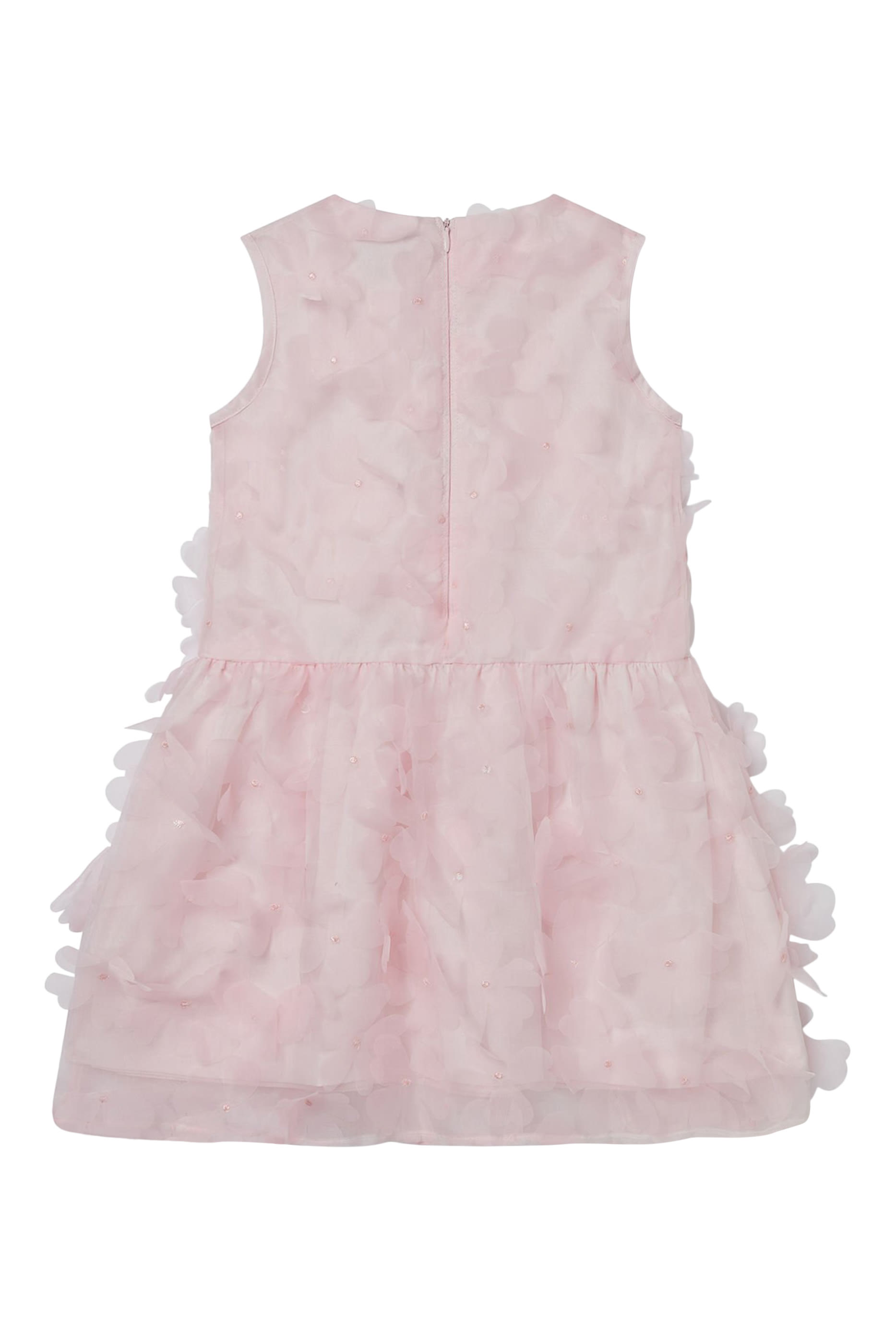 Kids Flower Appliqué Sleeveless Dress