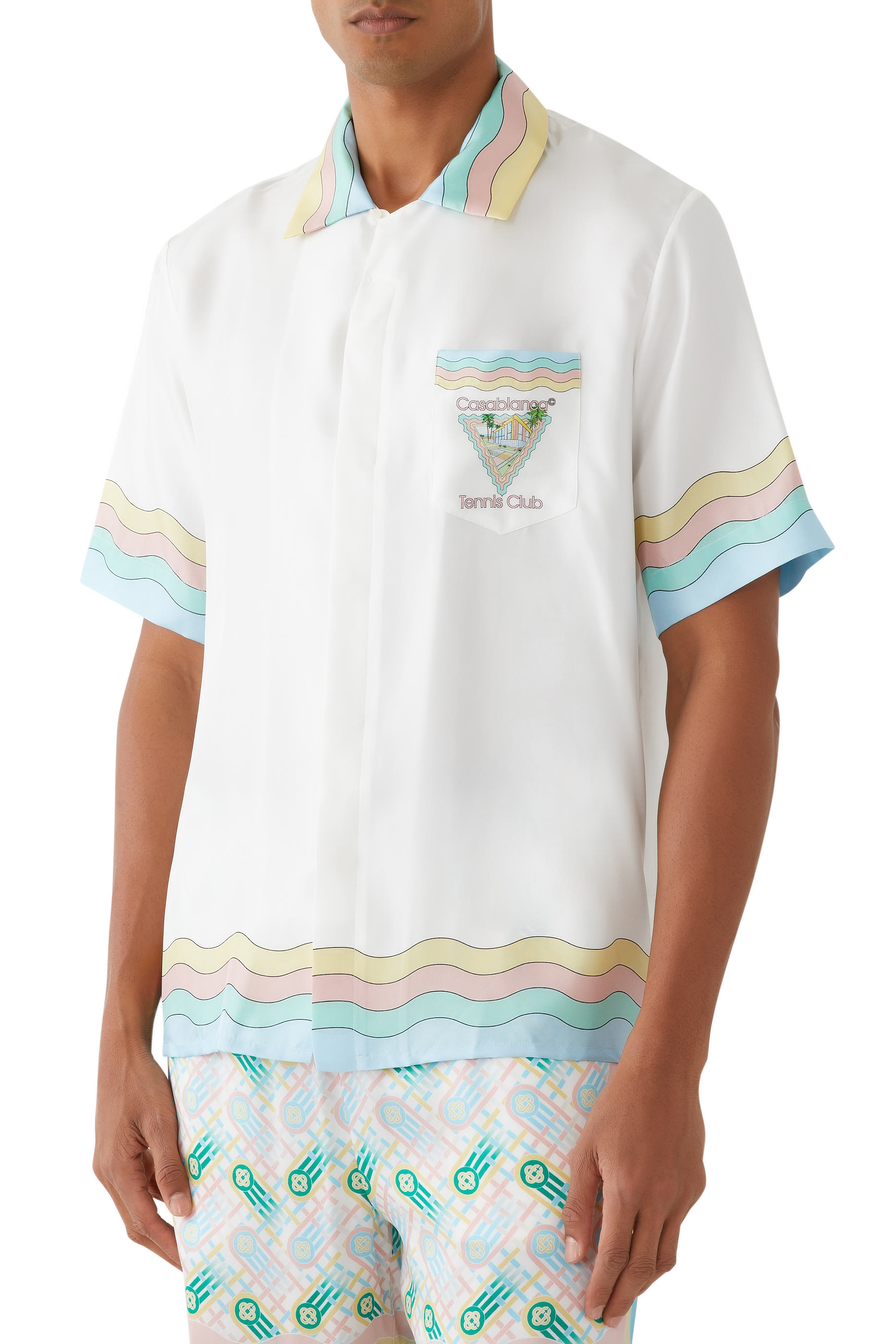 Cuban Collar Short Sleeve Shirt
