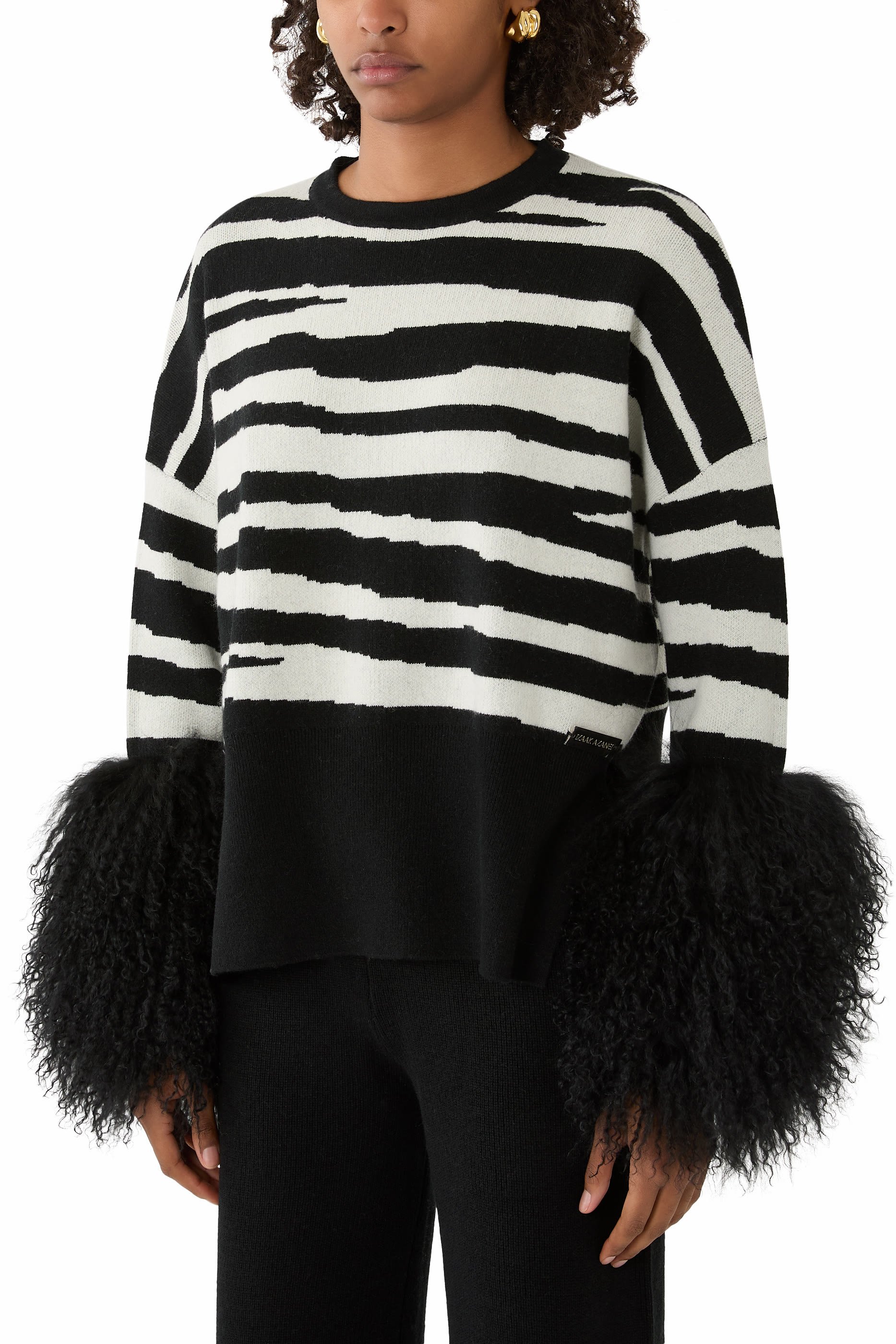 The Shearling Cuff Sweater 
