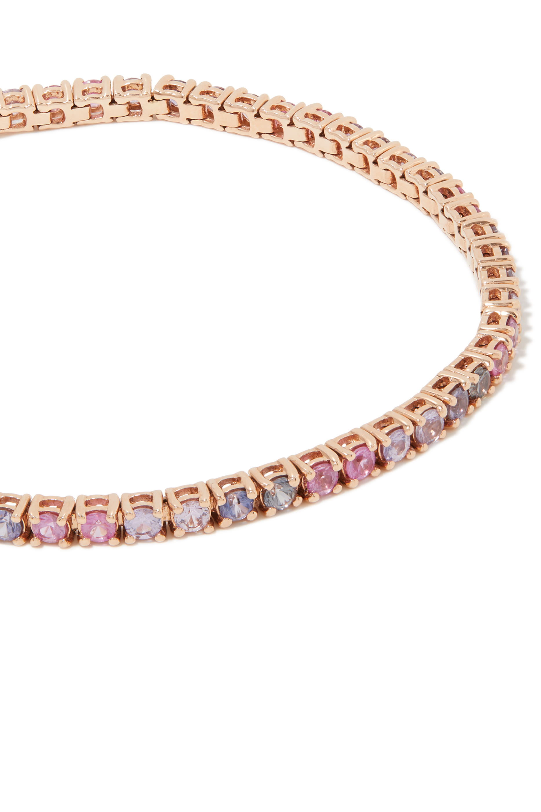 Graduated Pink Sapphire Tennis Bracelet
