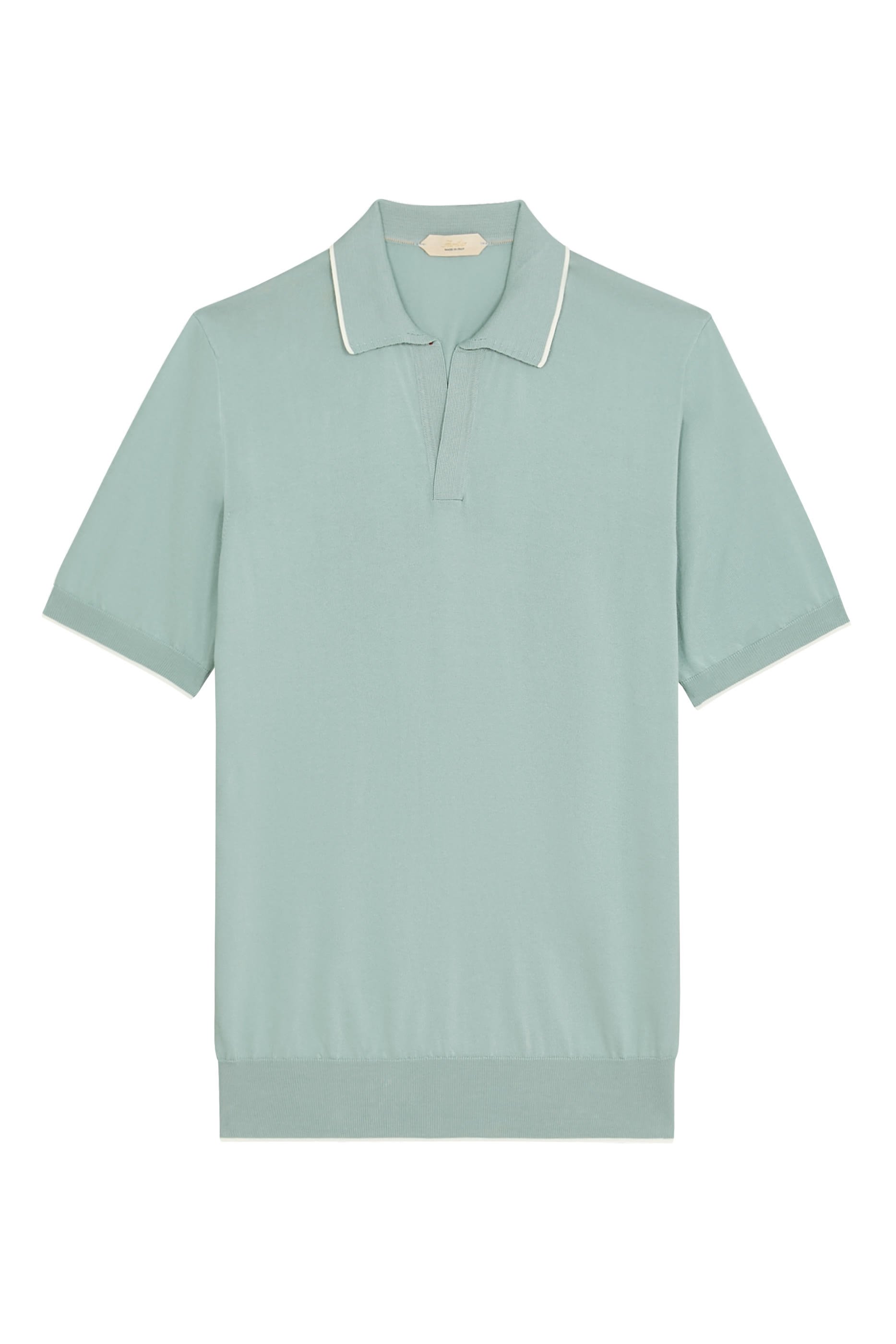 Short-Sleeve Buttonless Polo