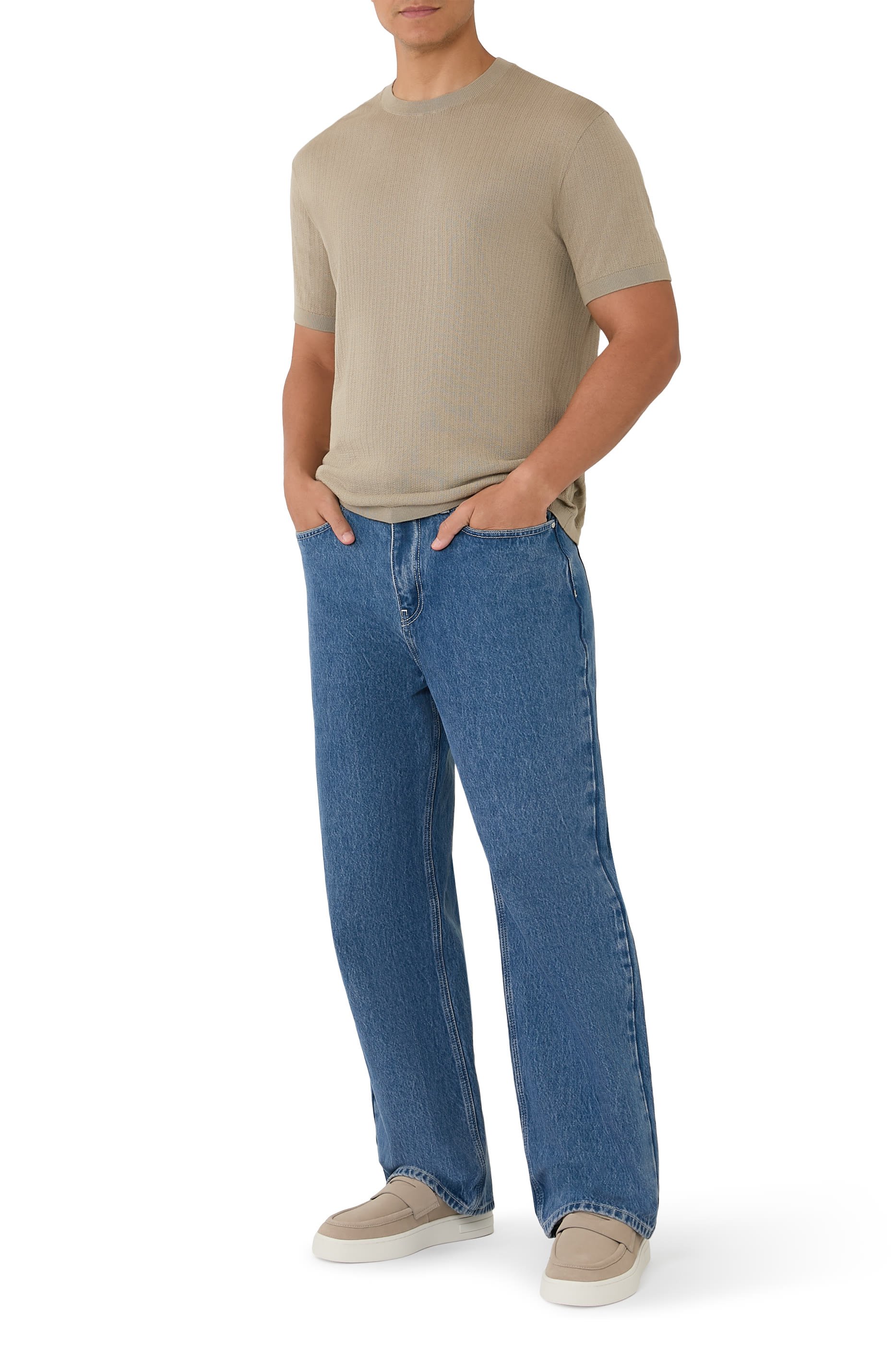 Ribbed Cotton Tricot Top