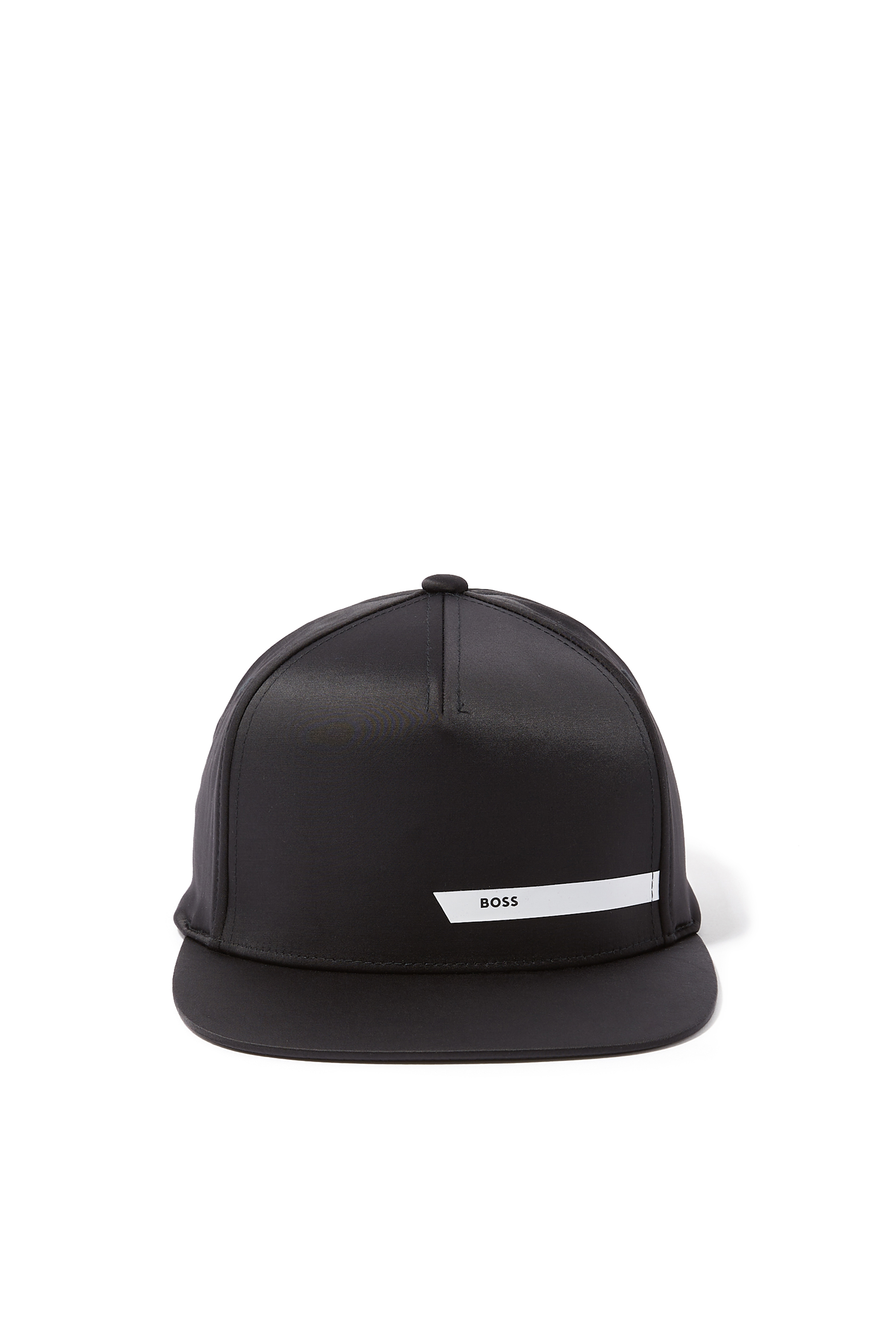 Satin Cap With Logo Stripe