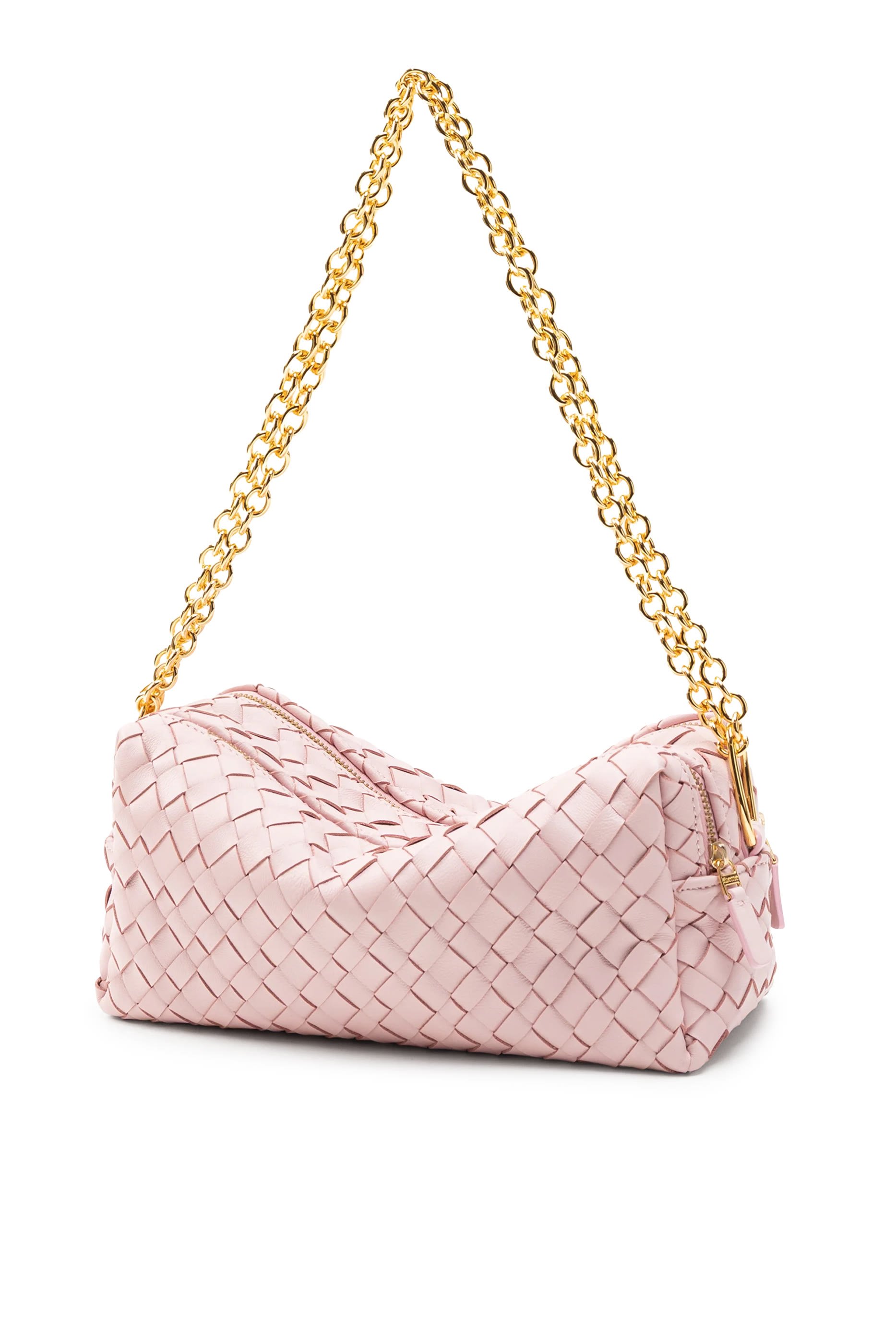 Trousse Chain Woven Leather Bag