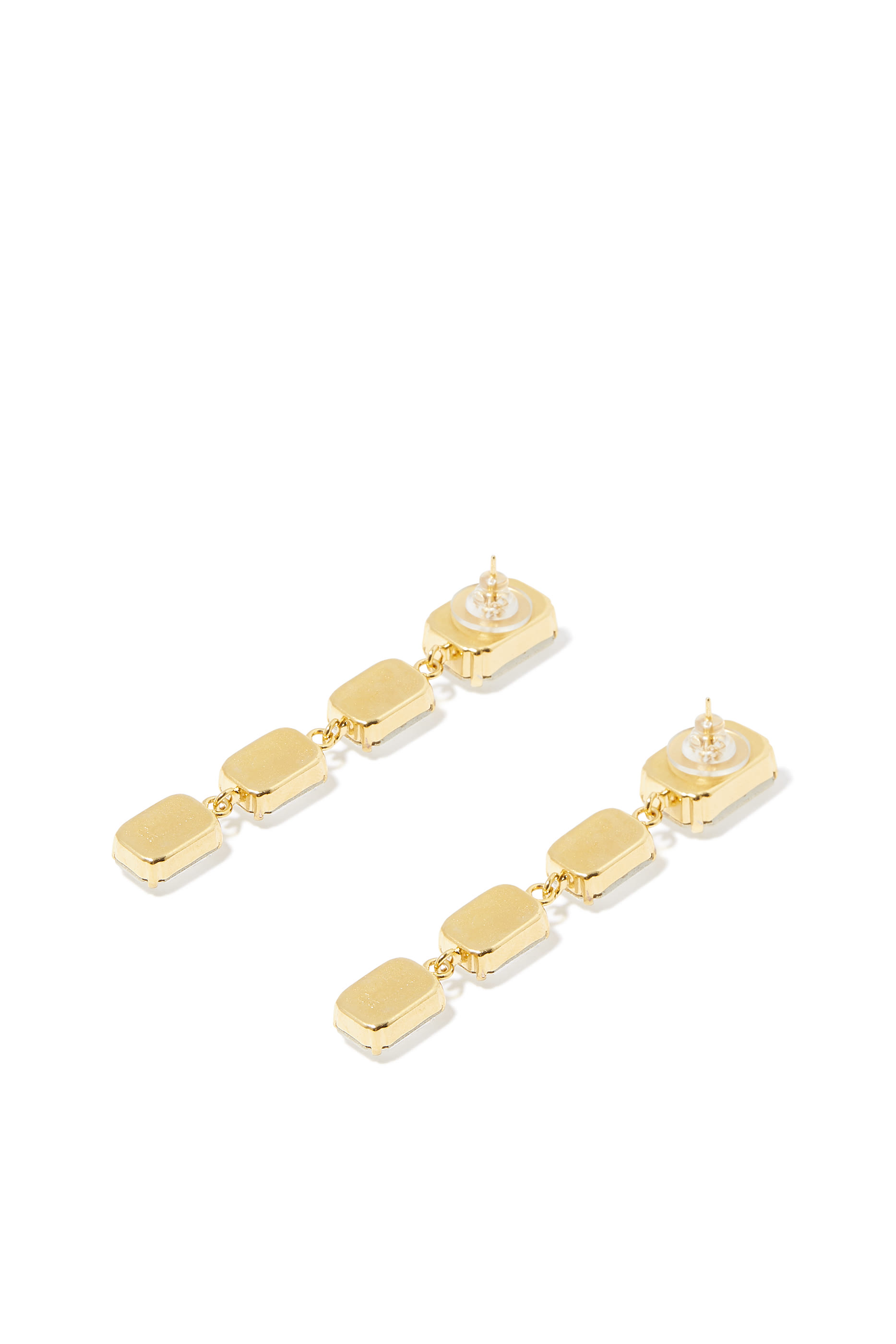 Lydia Long Earrings, 18k Gold-Plated Brass