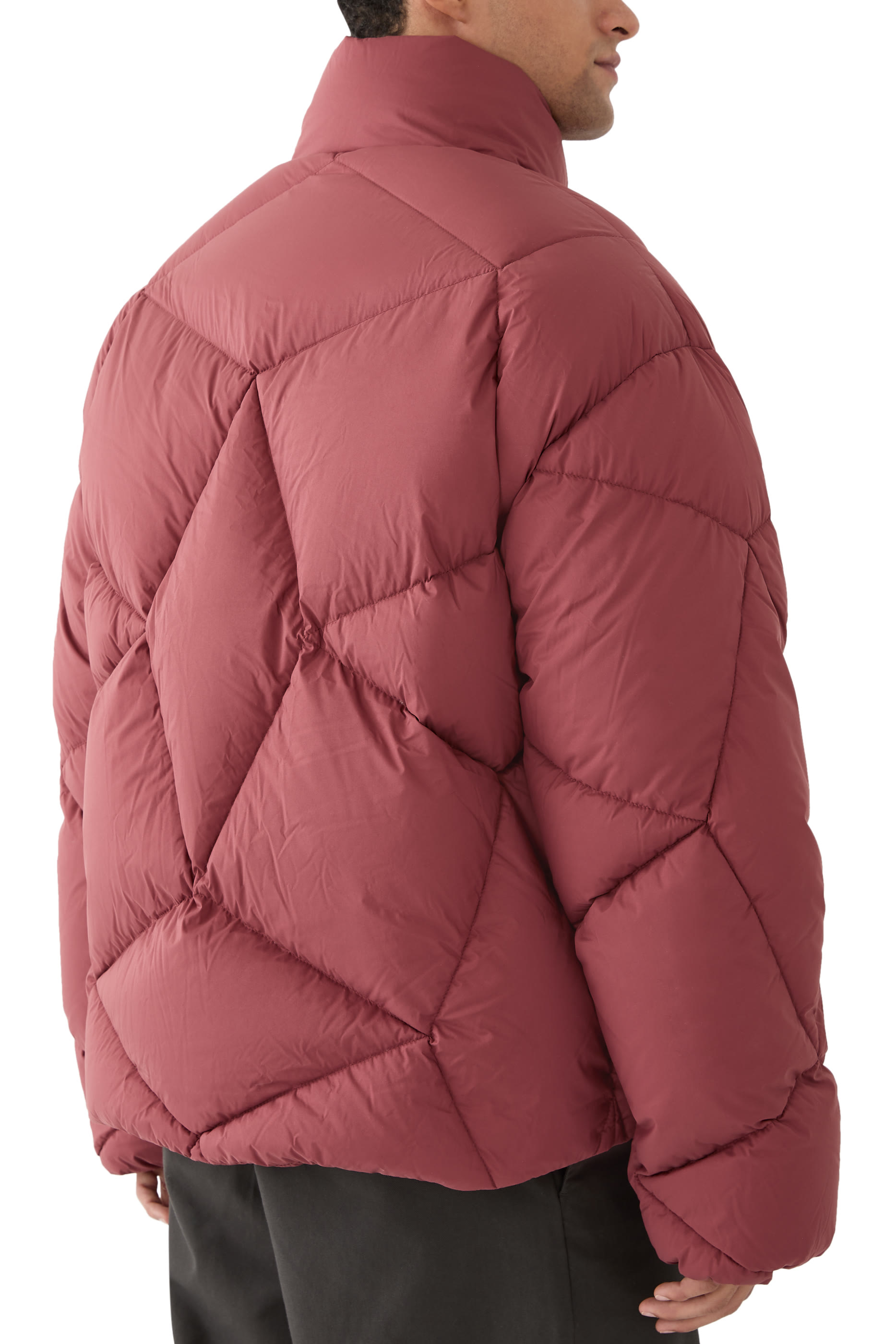 Vardar Graphic-Quilted Short Down Jacket