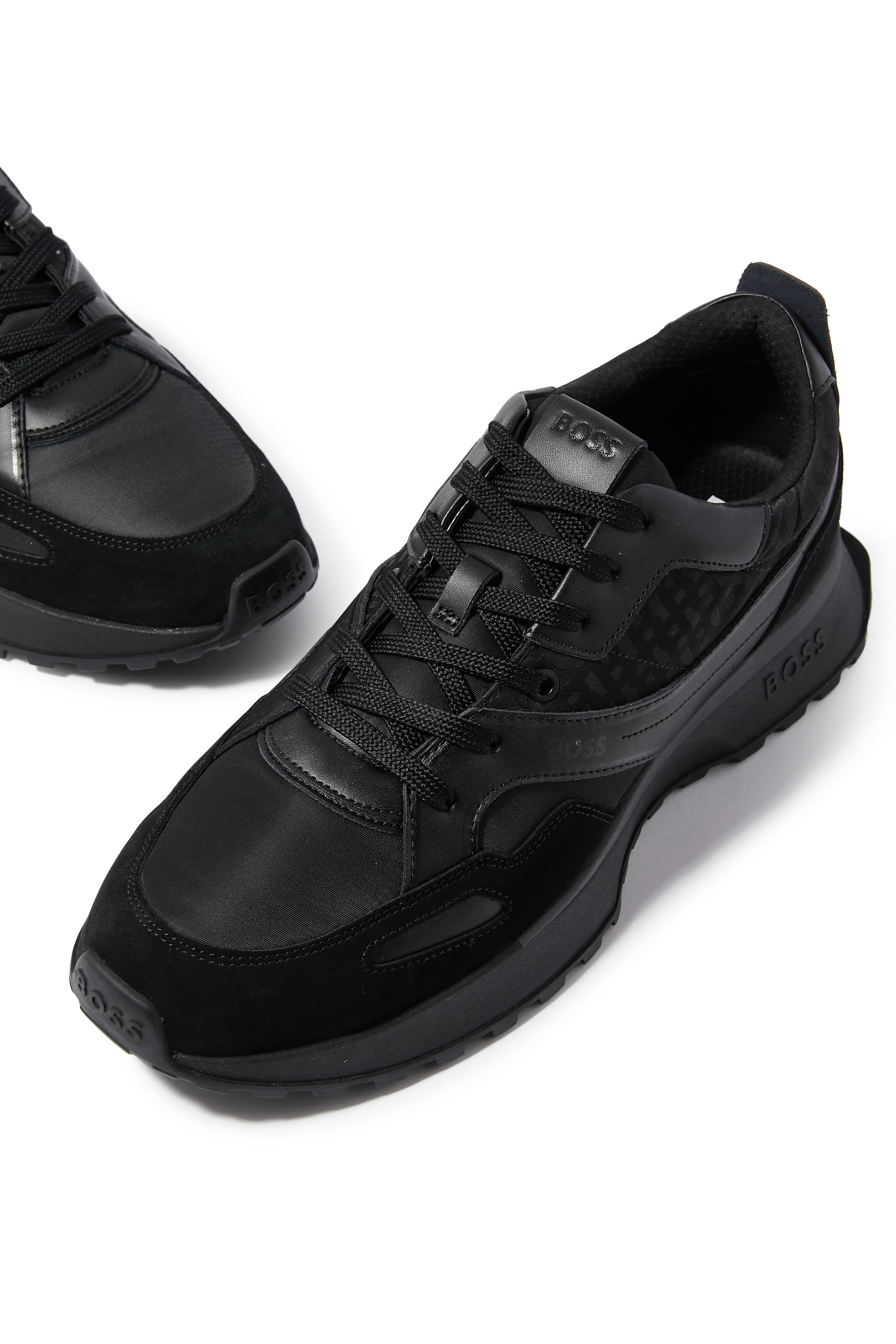 Jonah Mesh & Leather Sneakers