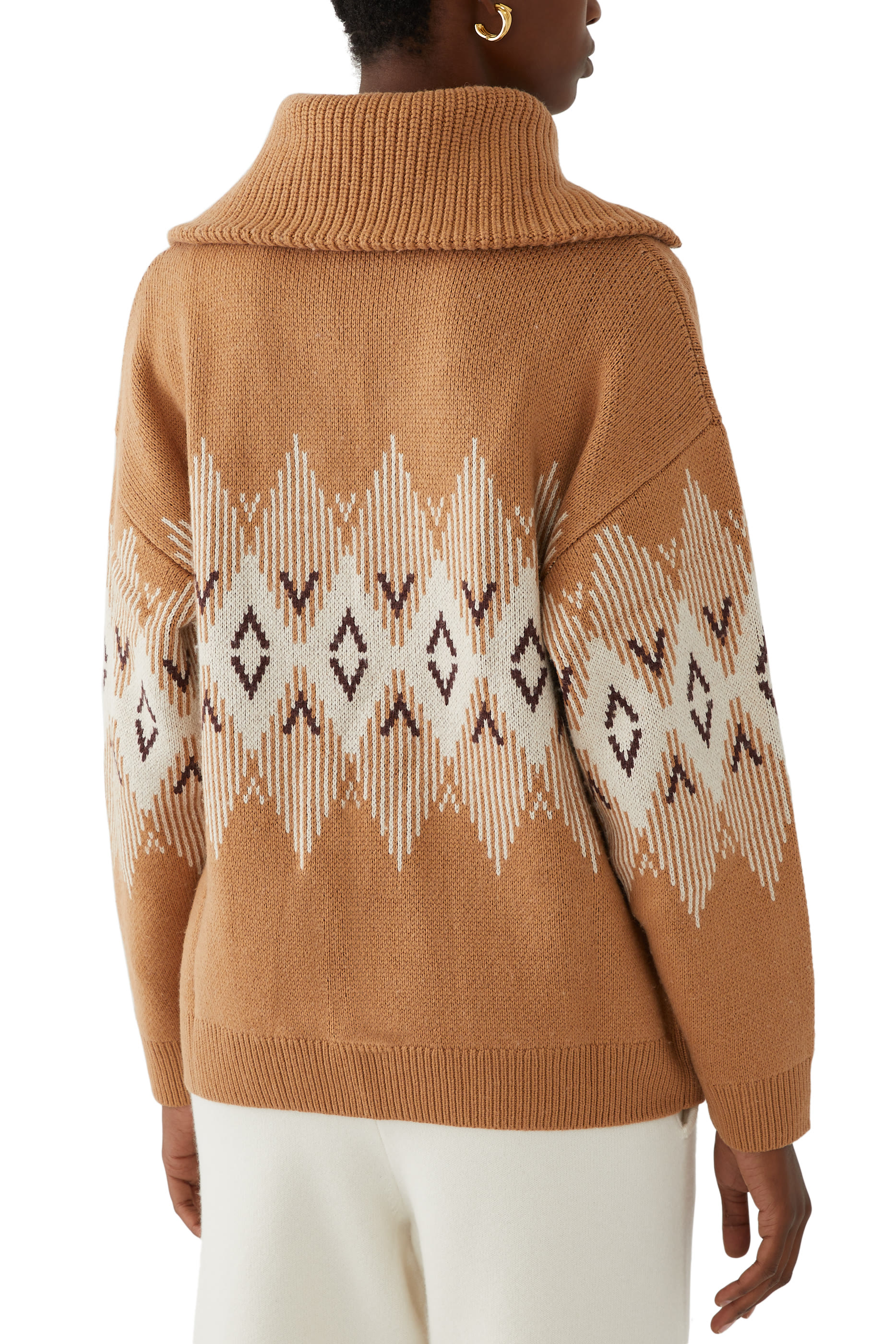 Heidi Jacquard Half-Zip Sweater