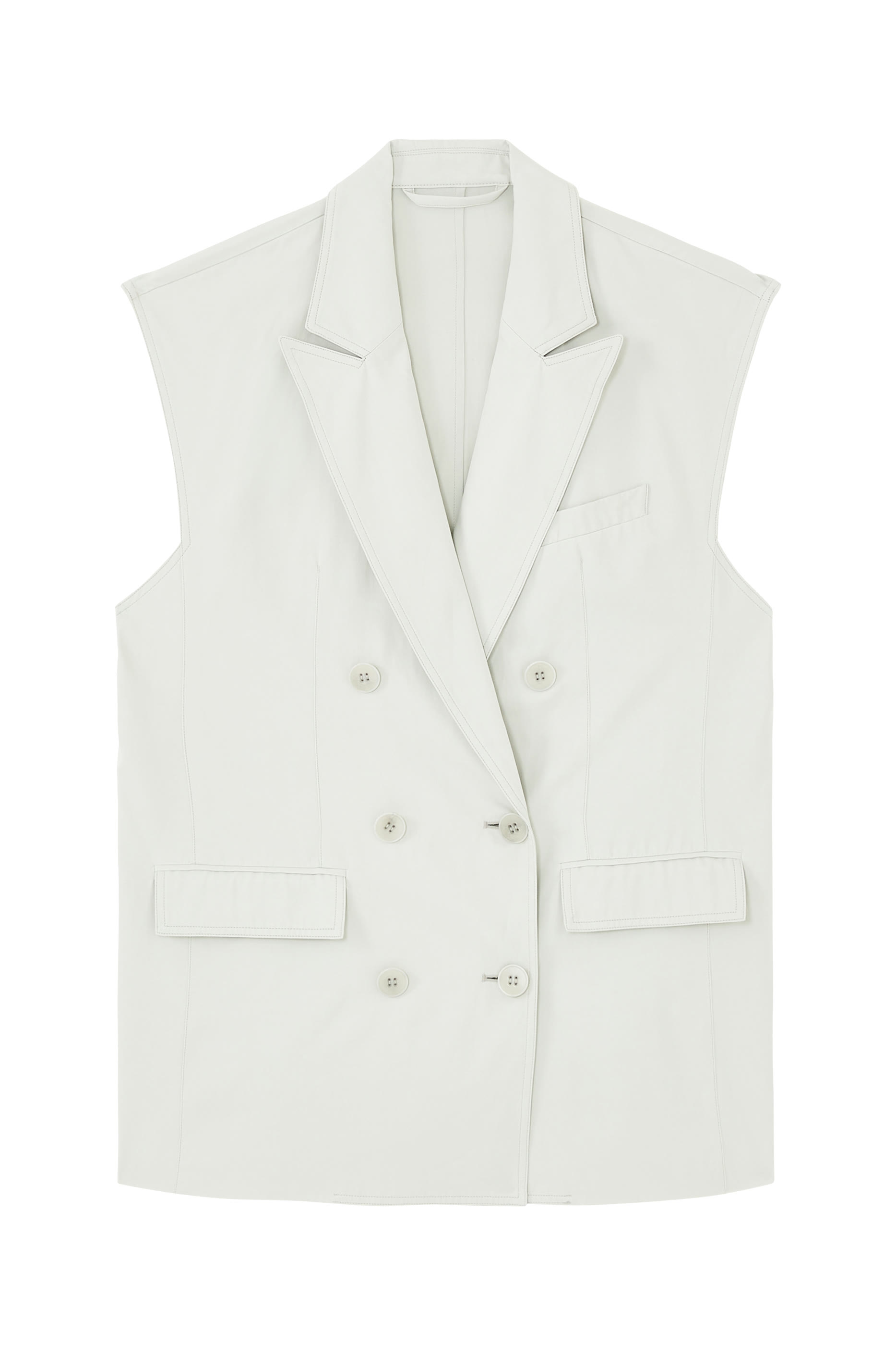 Drapey Suiting Oversized Double Breasted Vest