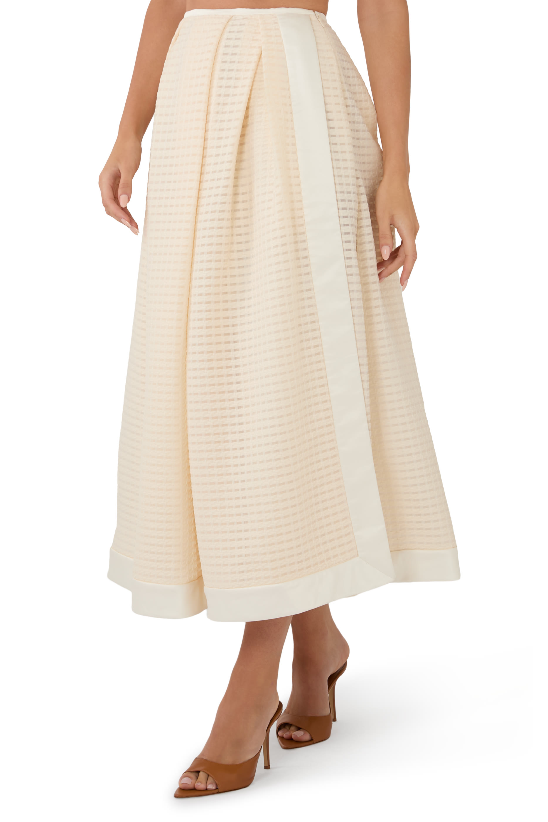 3d Vichy Jacquard Skirt