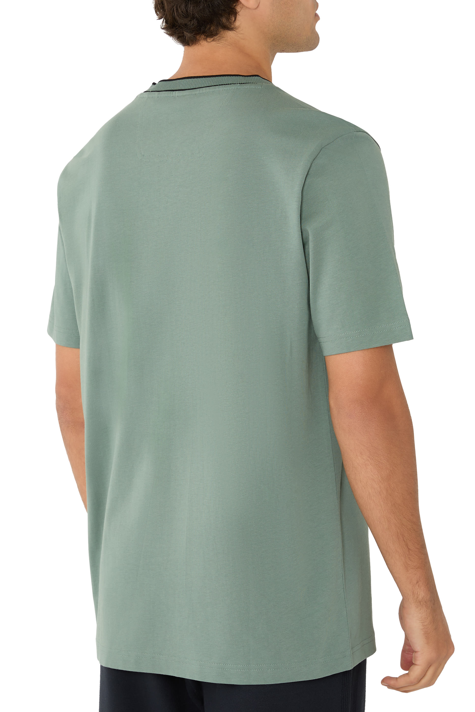 Logo Stripe Collar T-Shirt