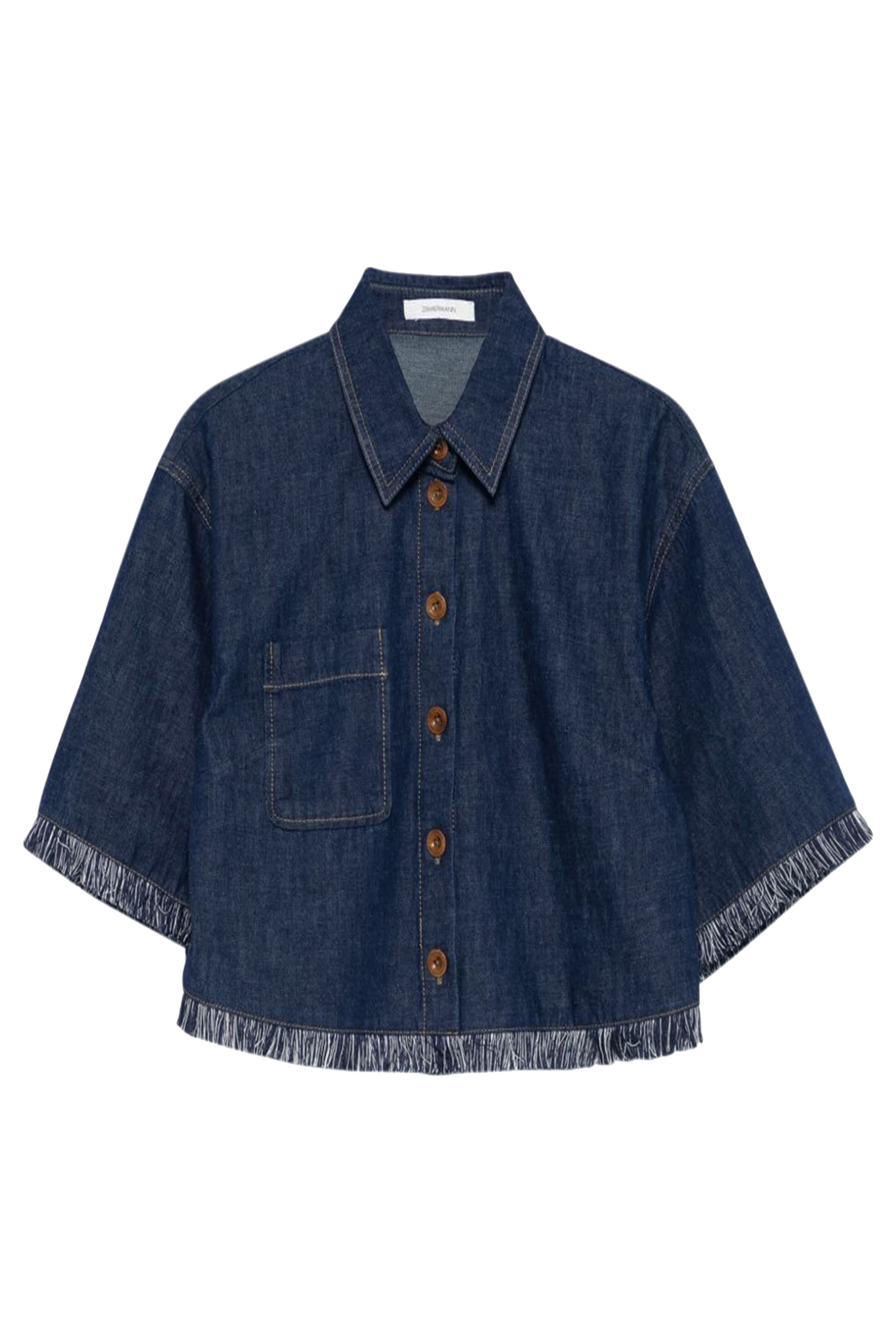  Rhiannon Fringe Denim Shirt 
