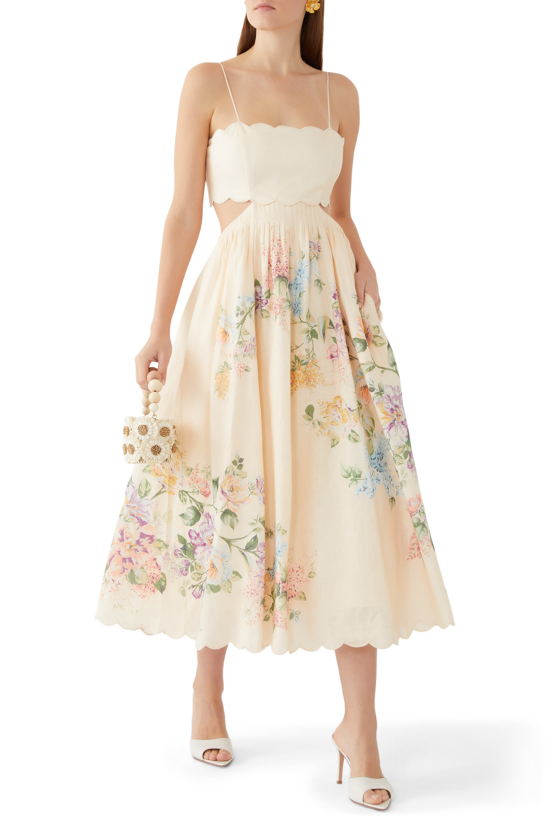 Halliday Scallop Midi Dress