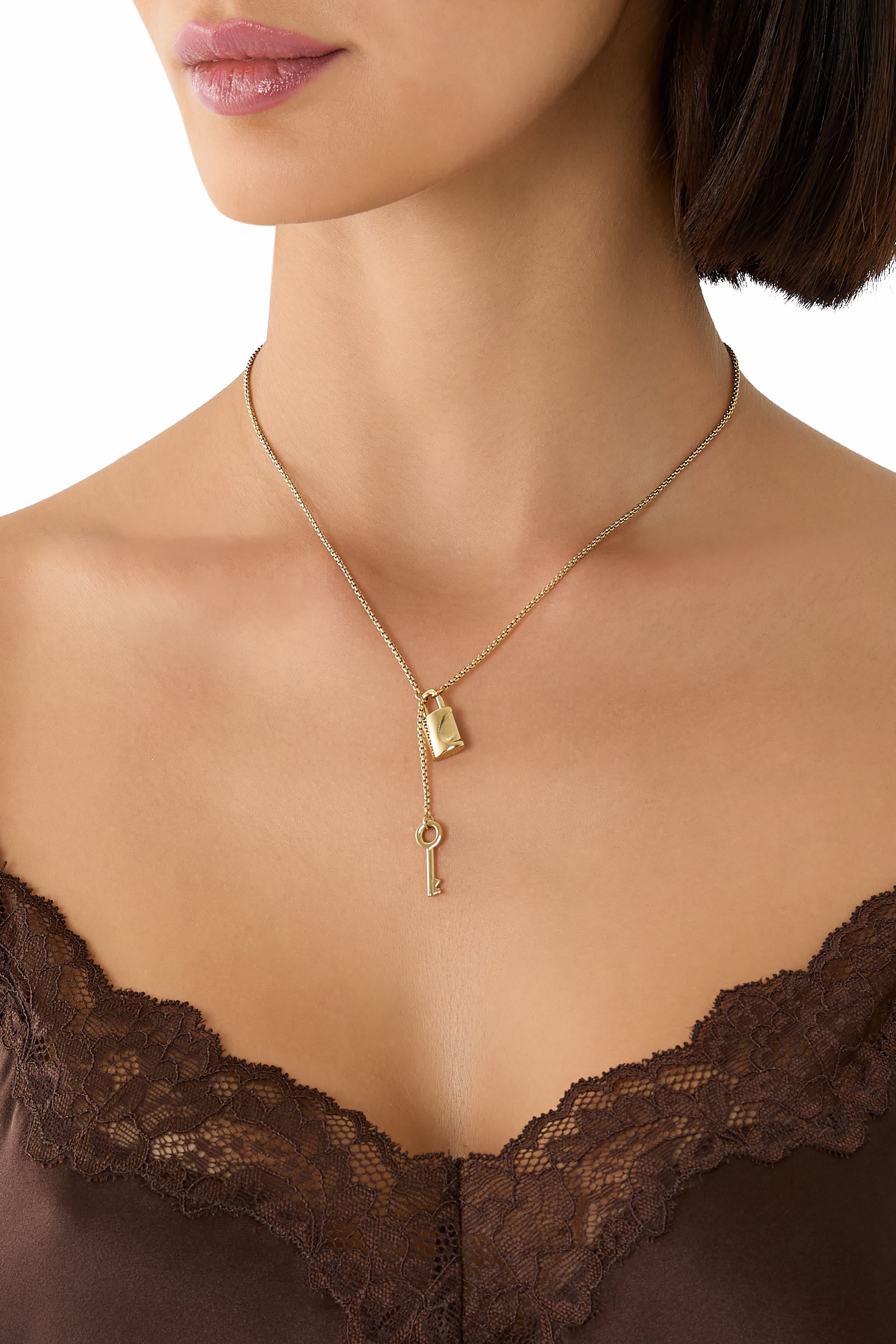  Spade Lock Padlock & Key Pendant