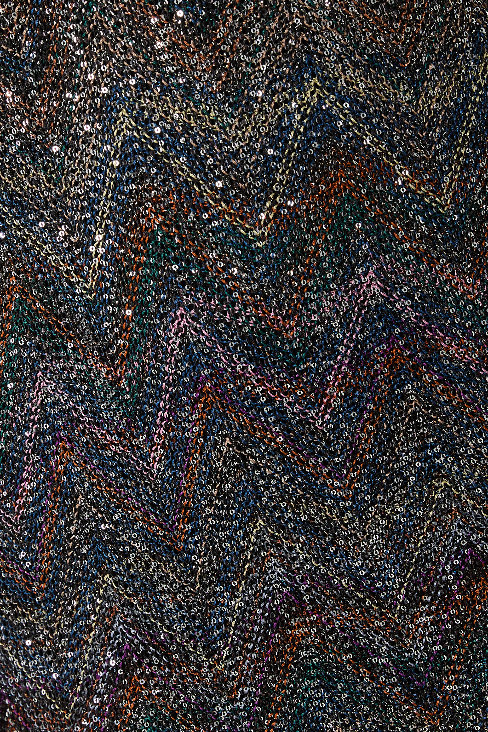 Mini Dress with V-Neck and Zigzag Pattern