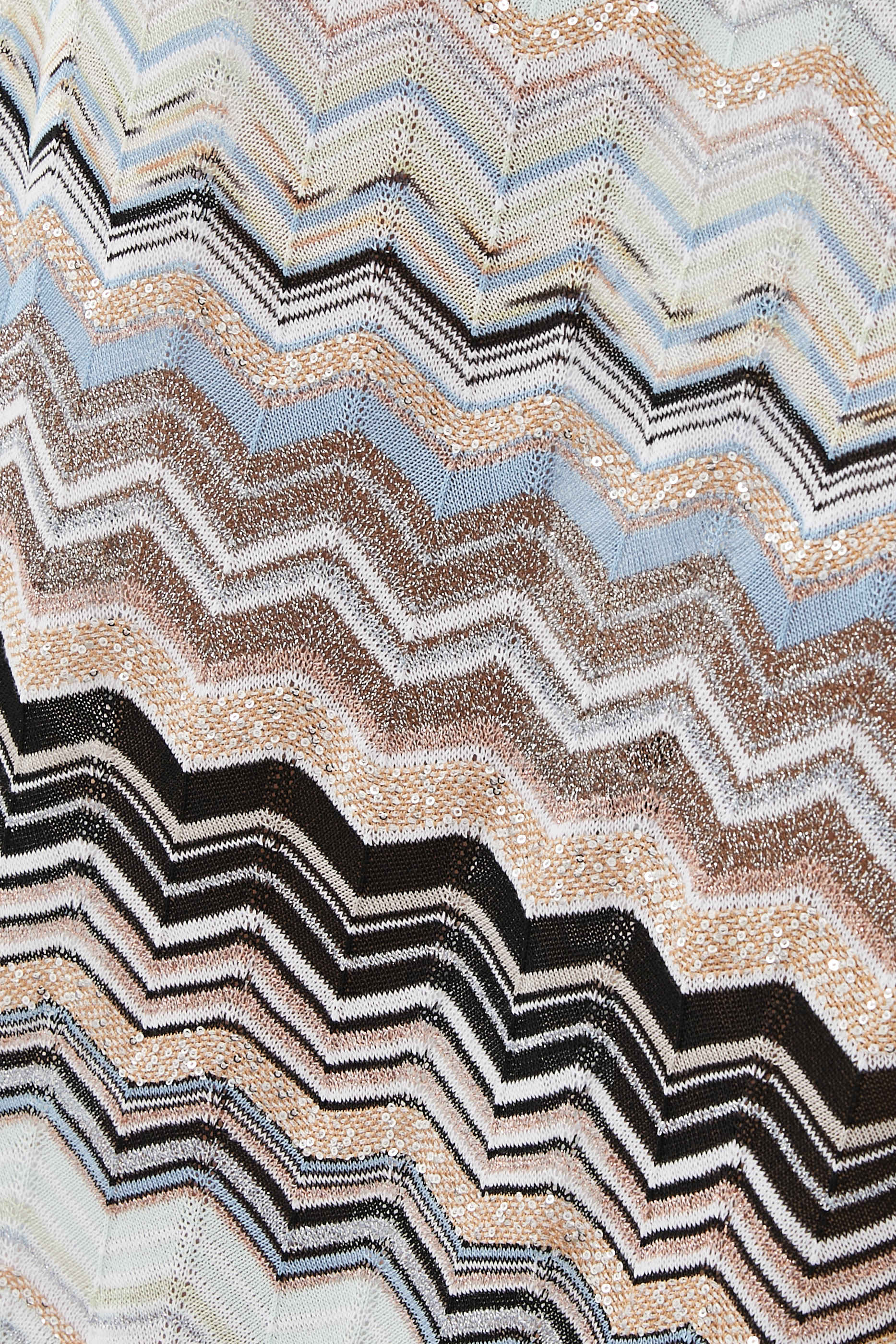 Zigzag Lurex Sequins Sleeveless Maxi Dress