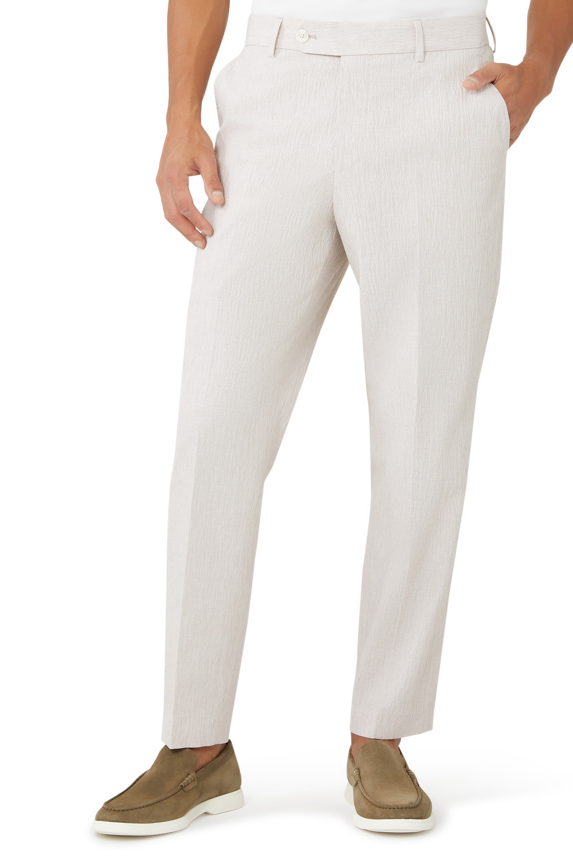 Slim-Fit Linen-Blend Suit, 2-Piece