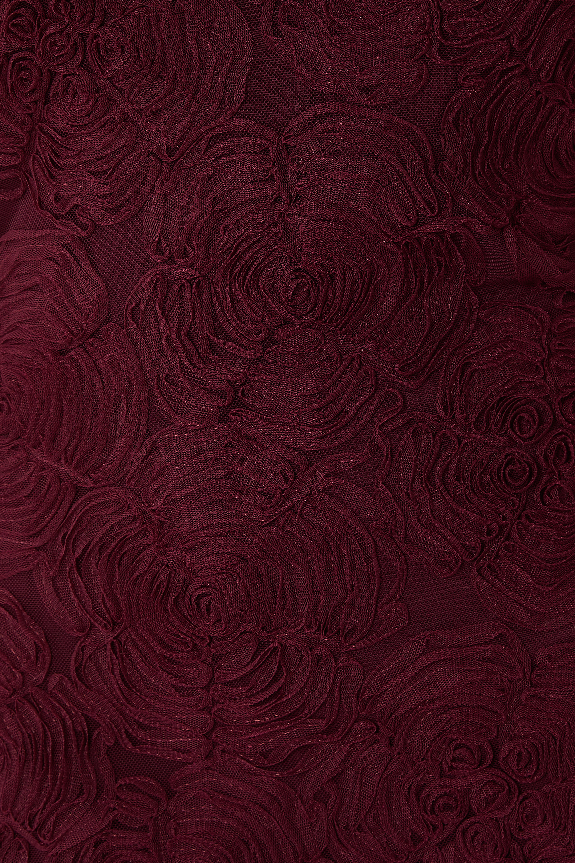 Mesh Ruffle Midi Dress