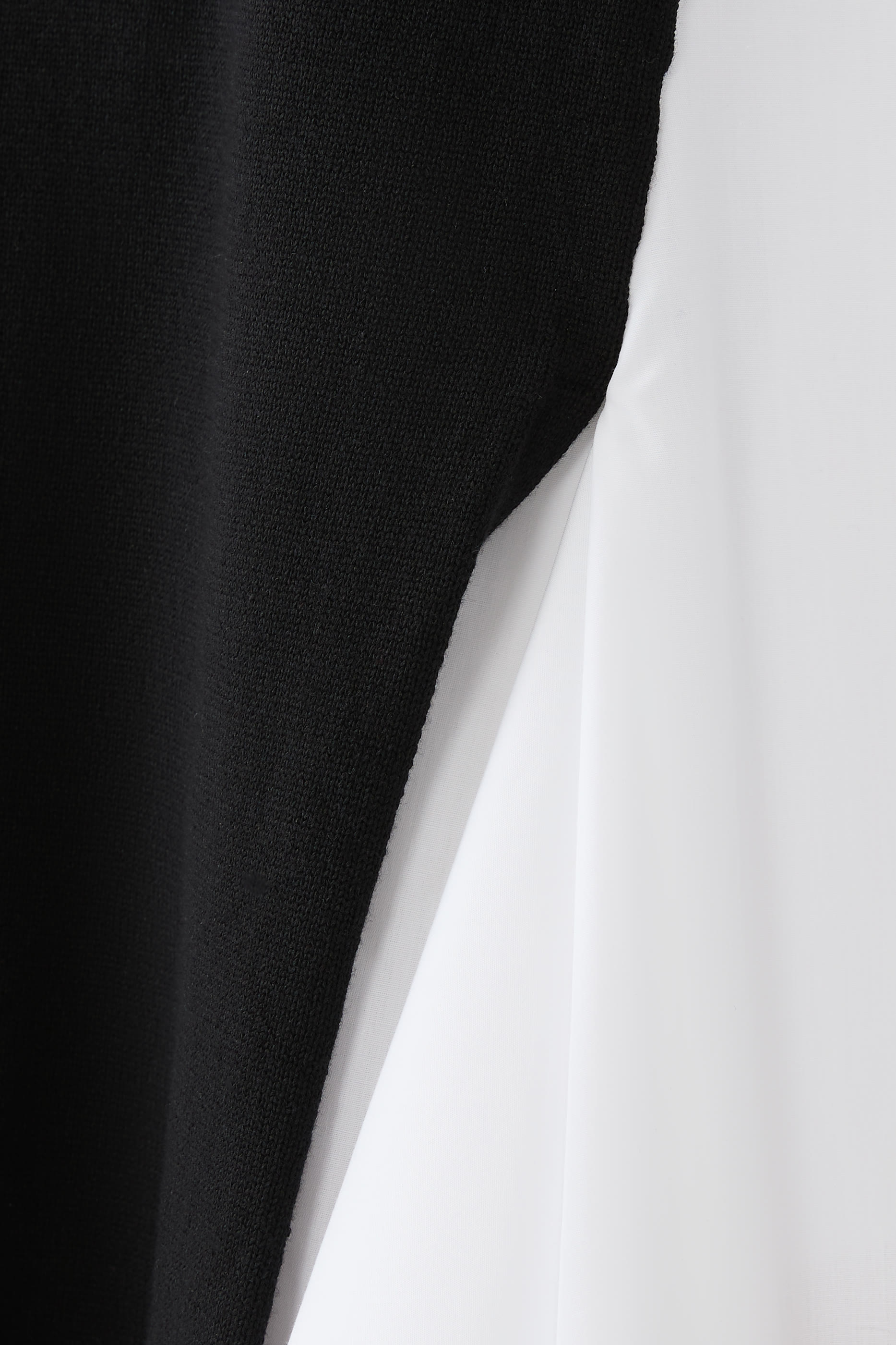 Cotton Poplin x Knit Dress