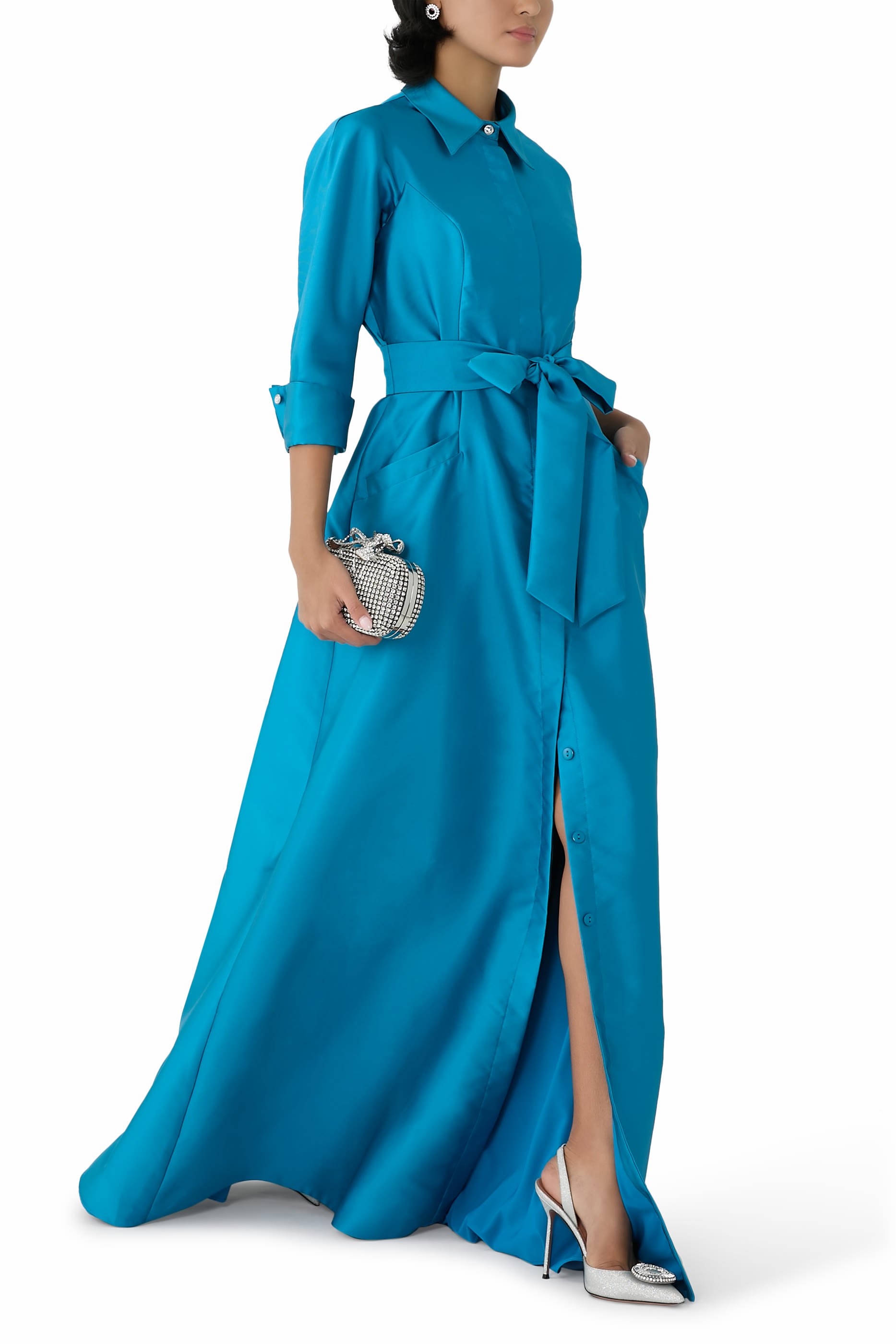 Mikado Twill Shirt Waist Gown