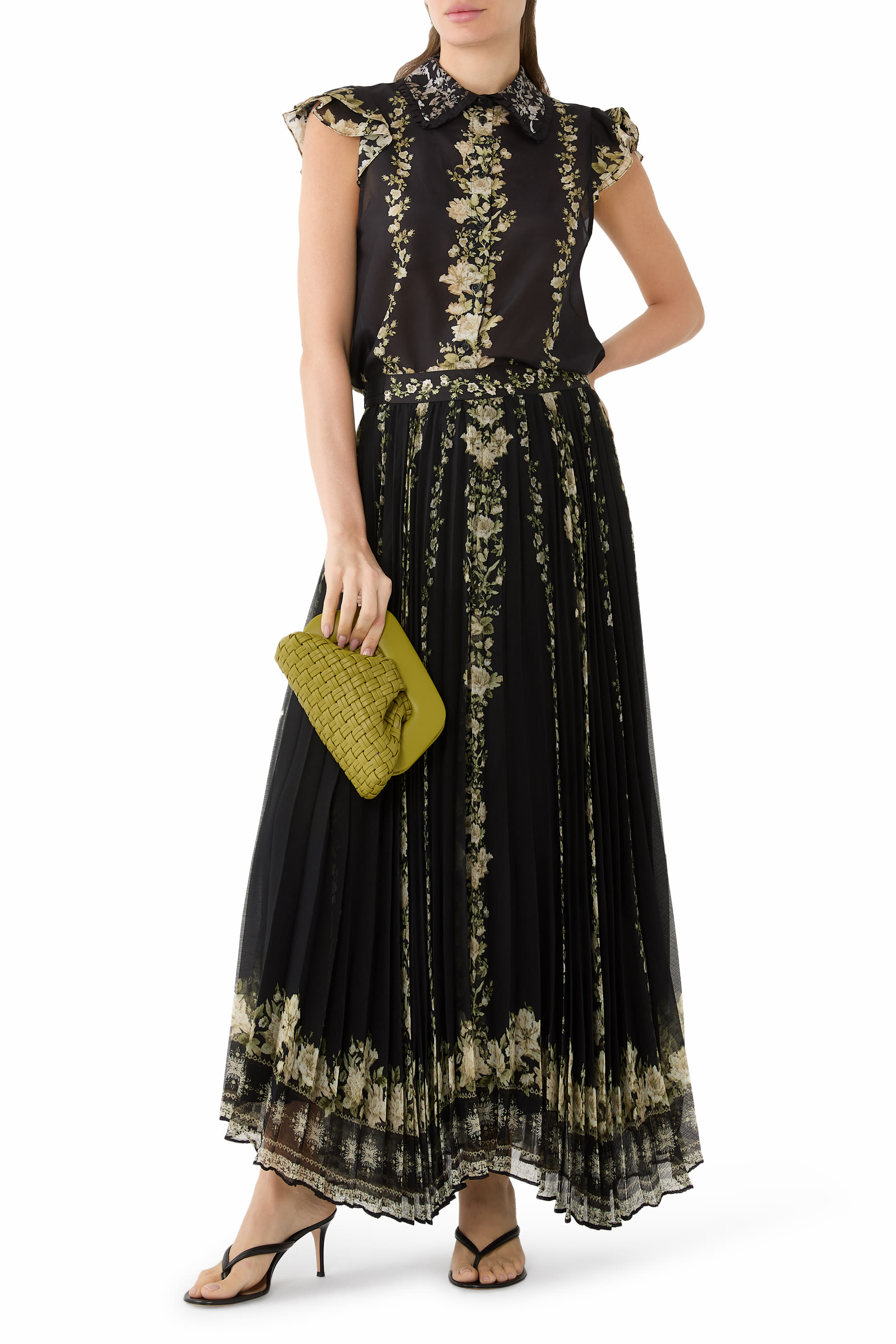 Katz Pleated Maxi Skirt