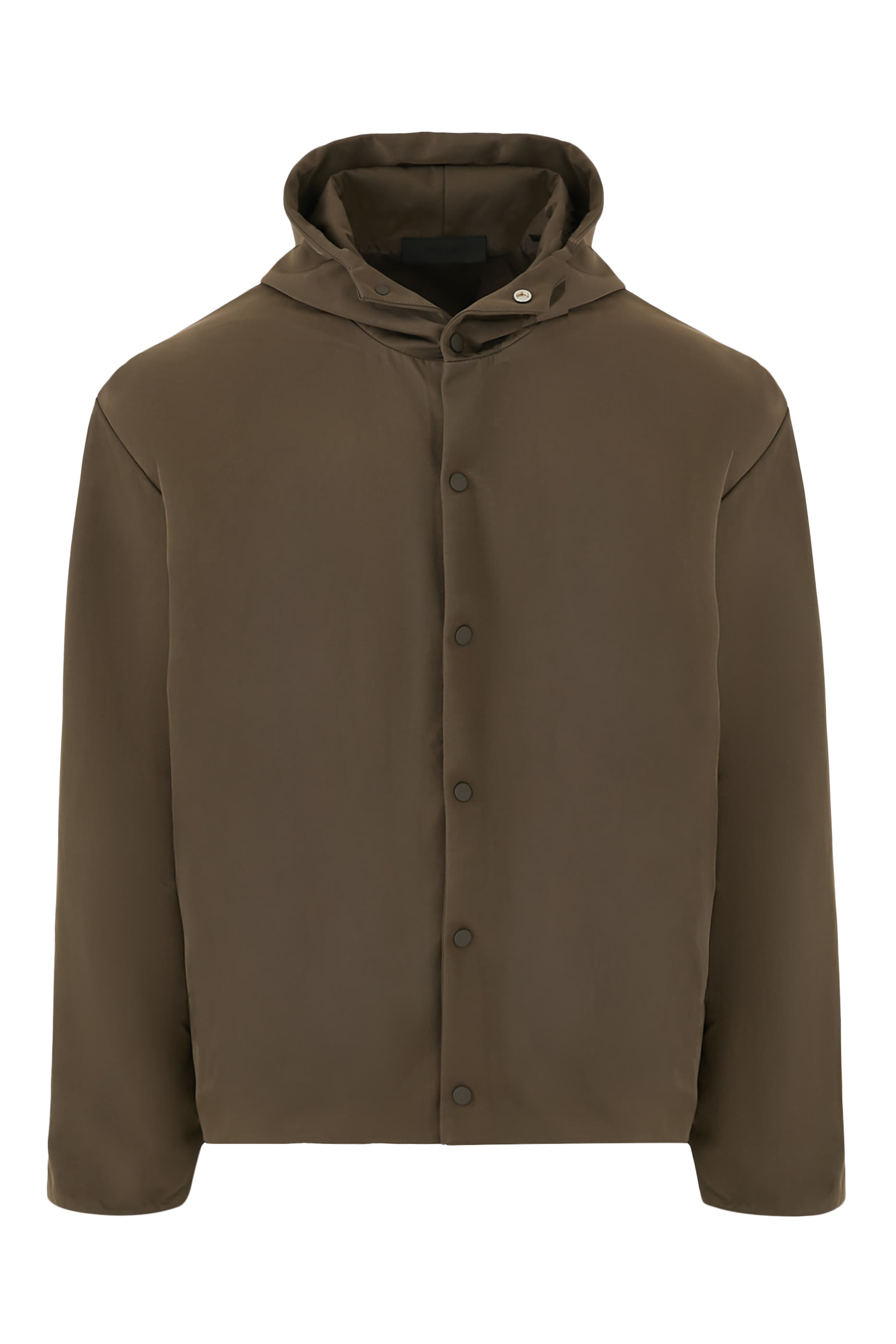 Textured Nylon Hooded Coaches Jacket