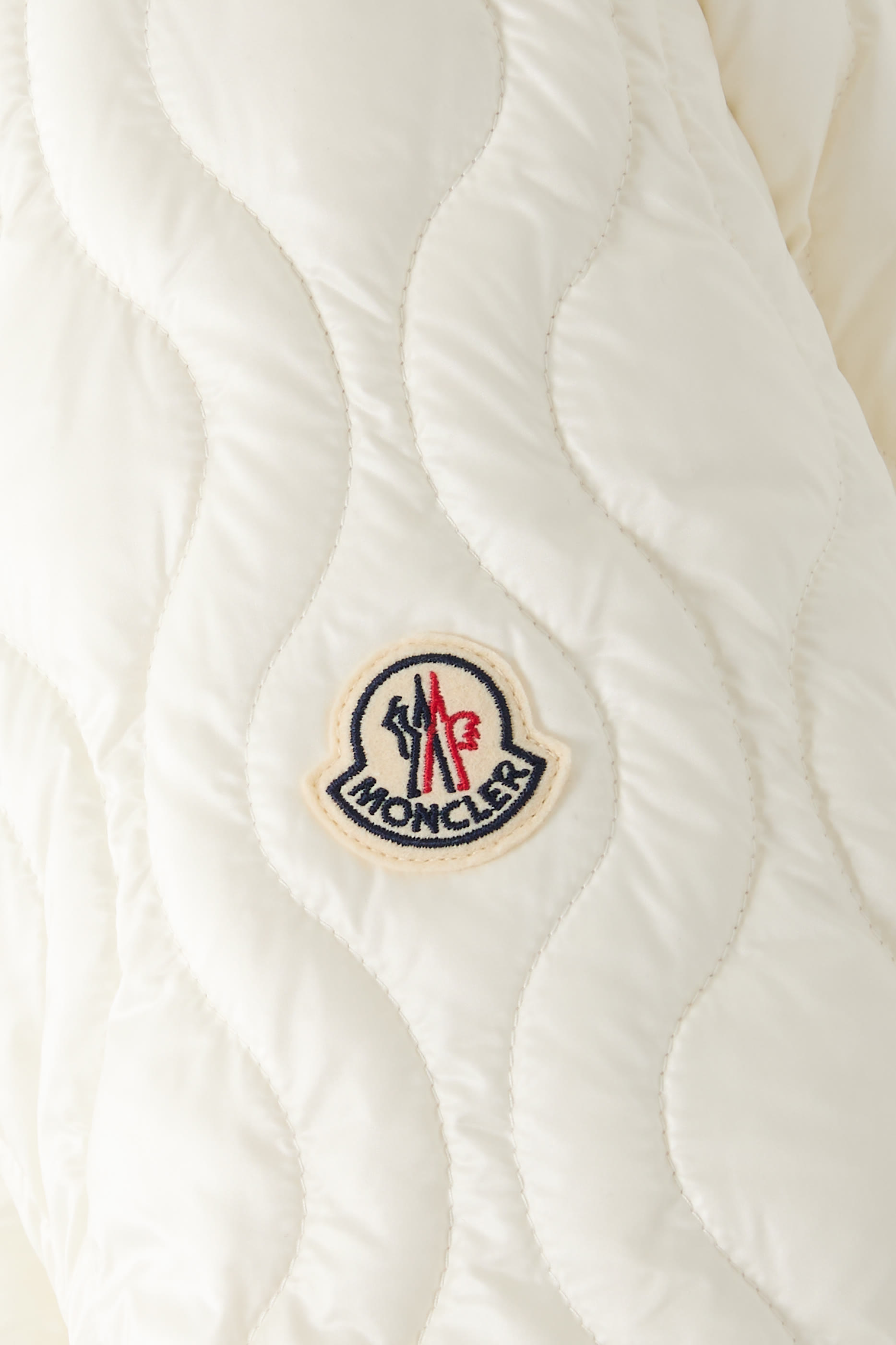 Balette Geometric Quilted Mid-Length Down Jacket 