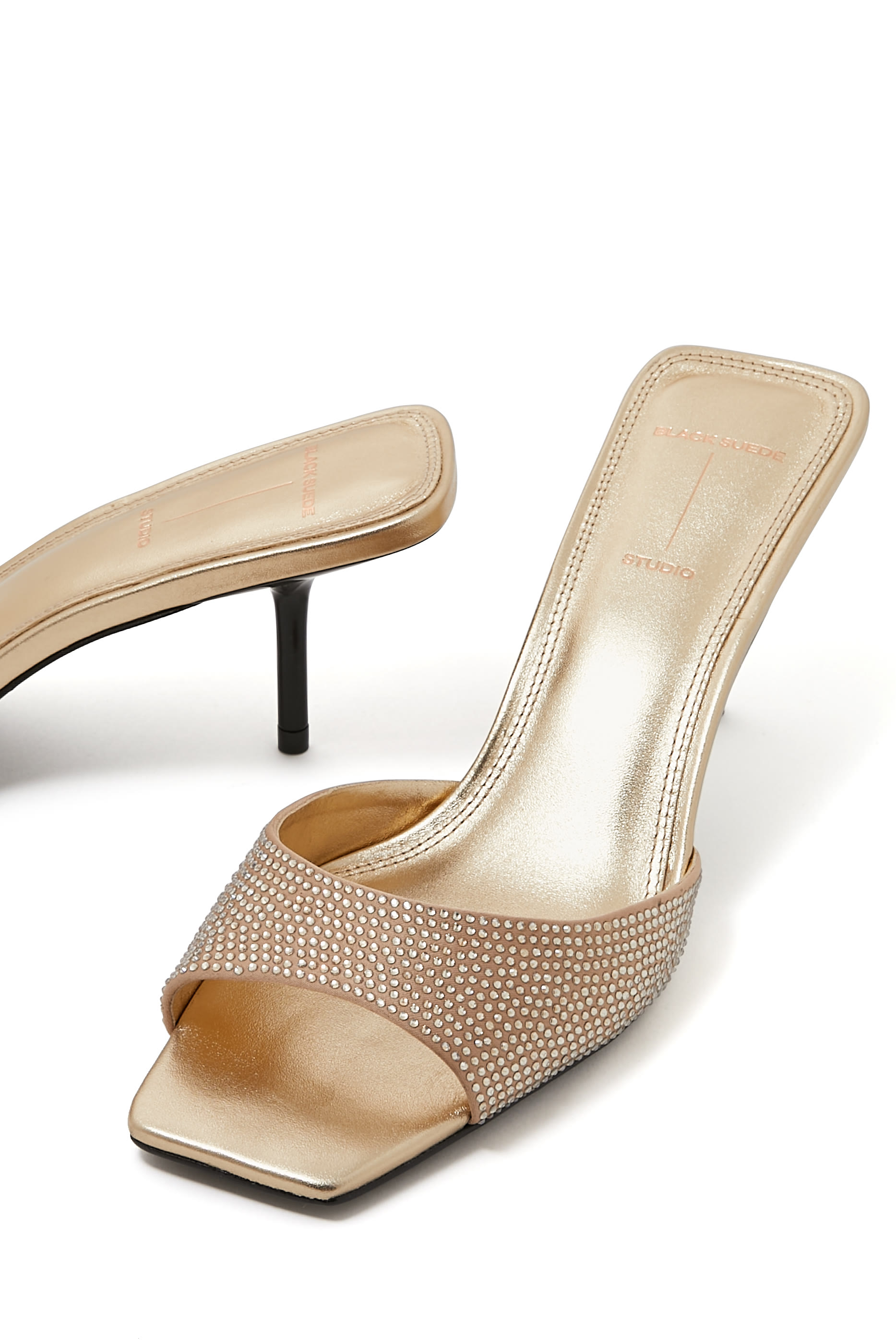 Onyx 65mm Leather Mules