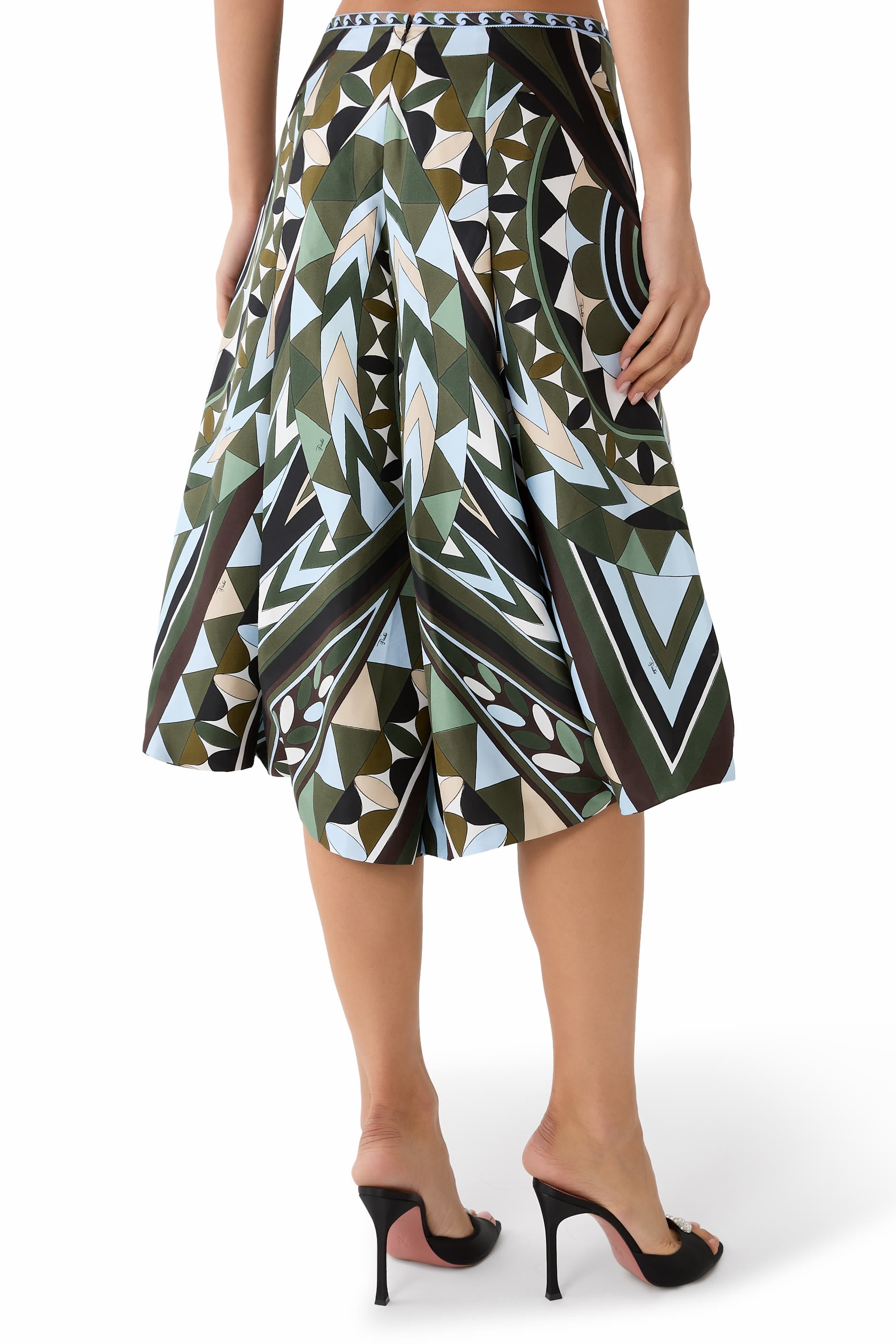 Manuba Print Wide Silk Pants 