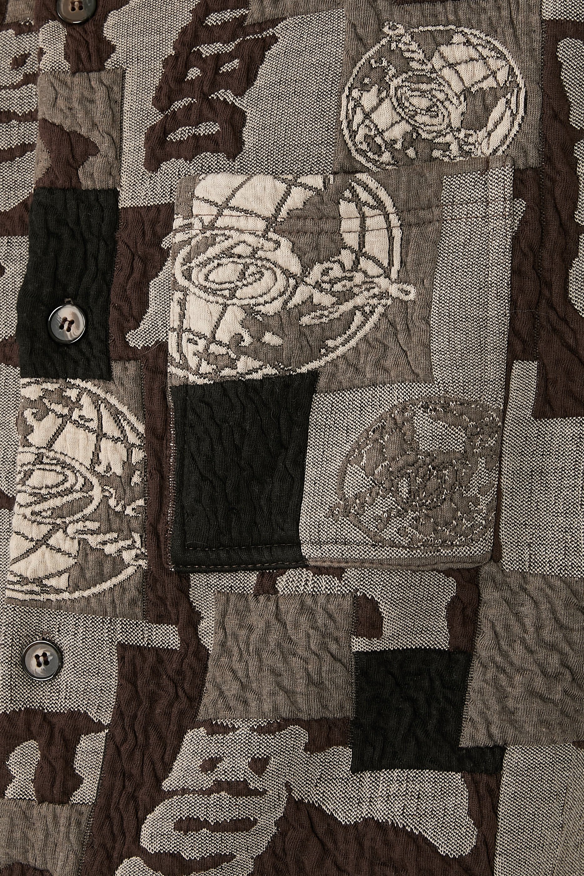 Kaleb Patchwork Jacquard Overshirt 