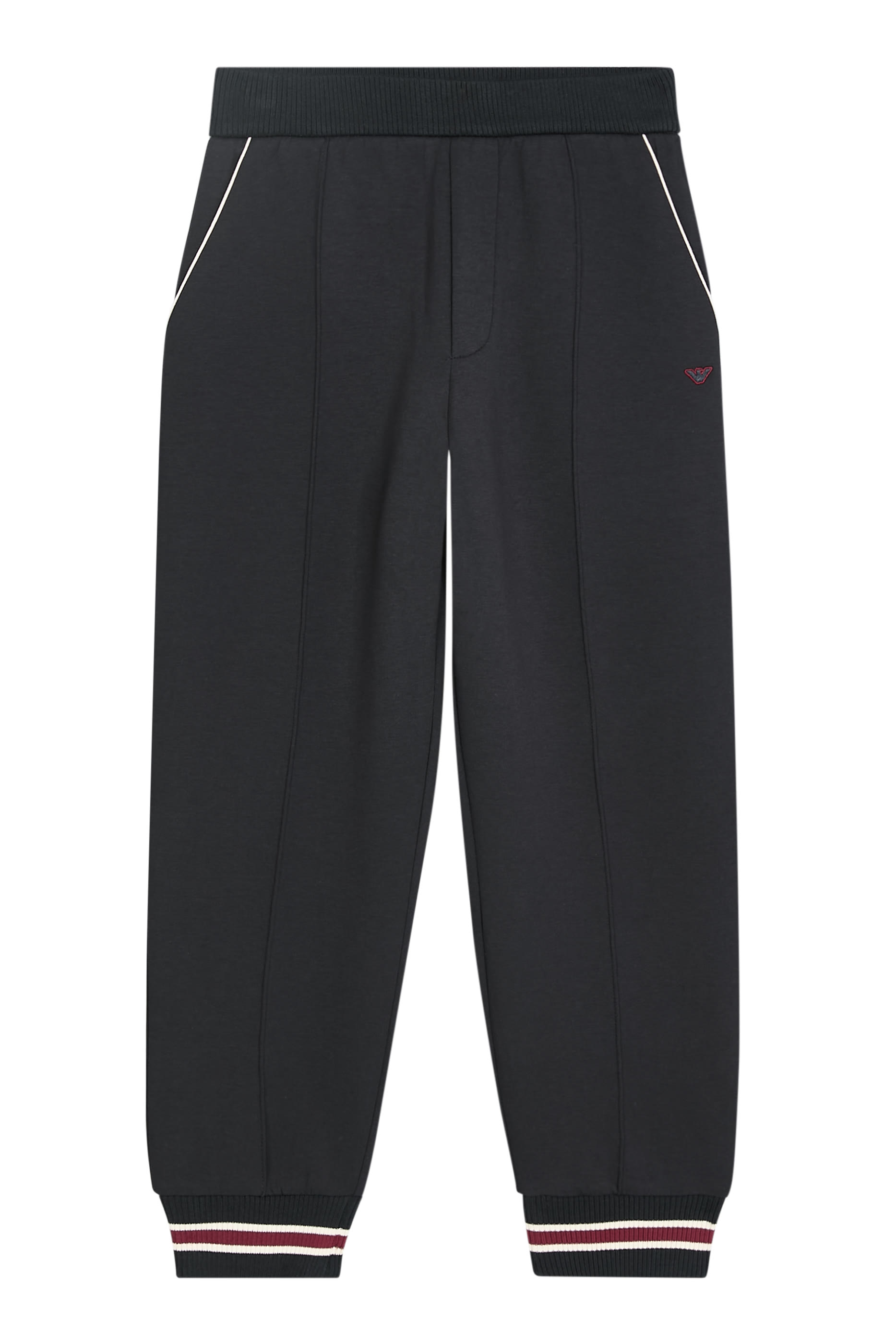 Kids Striped Ribbed Cuffs Trousers