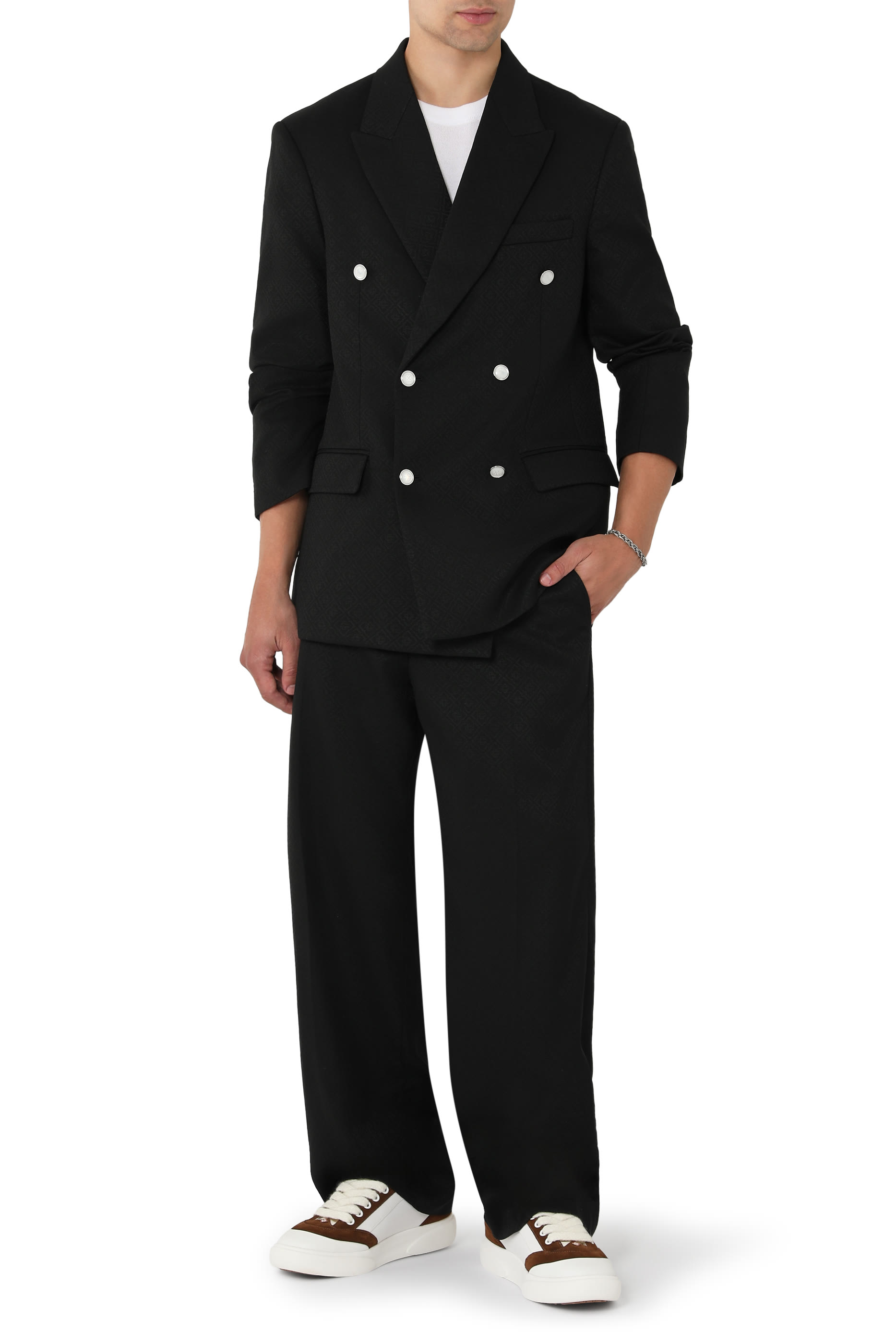 Monogram Double Breasted Suit Jacket