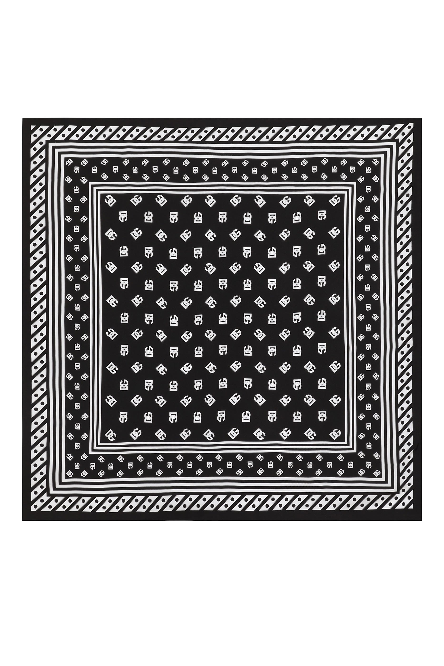 All-Over DG Logo Print Twill Scarf
