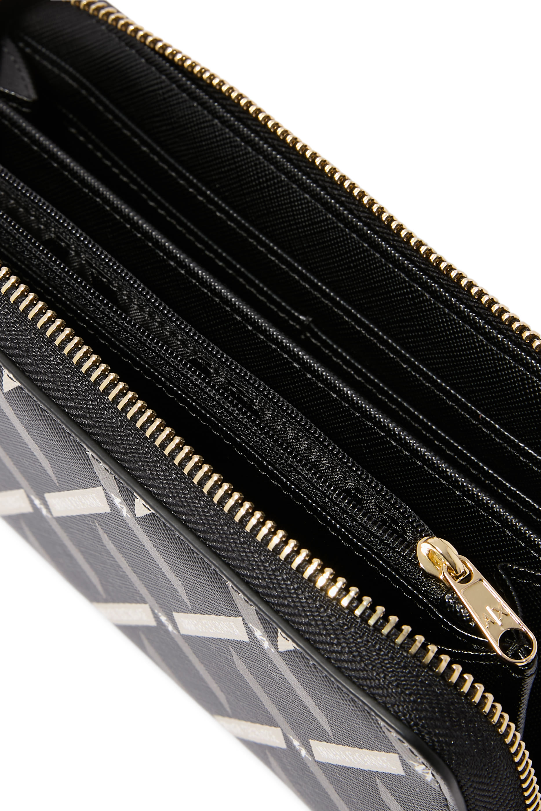 Gynger Patterned Lines Zipped Wallet