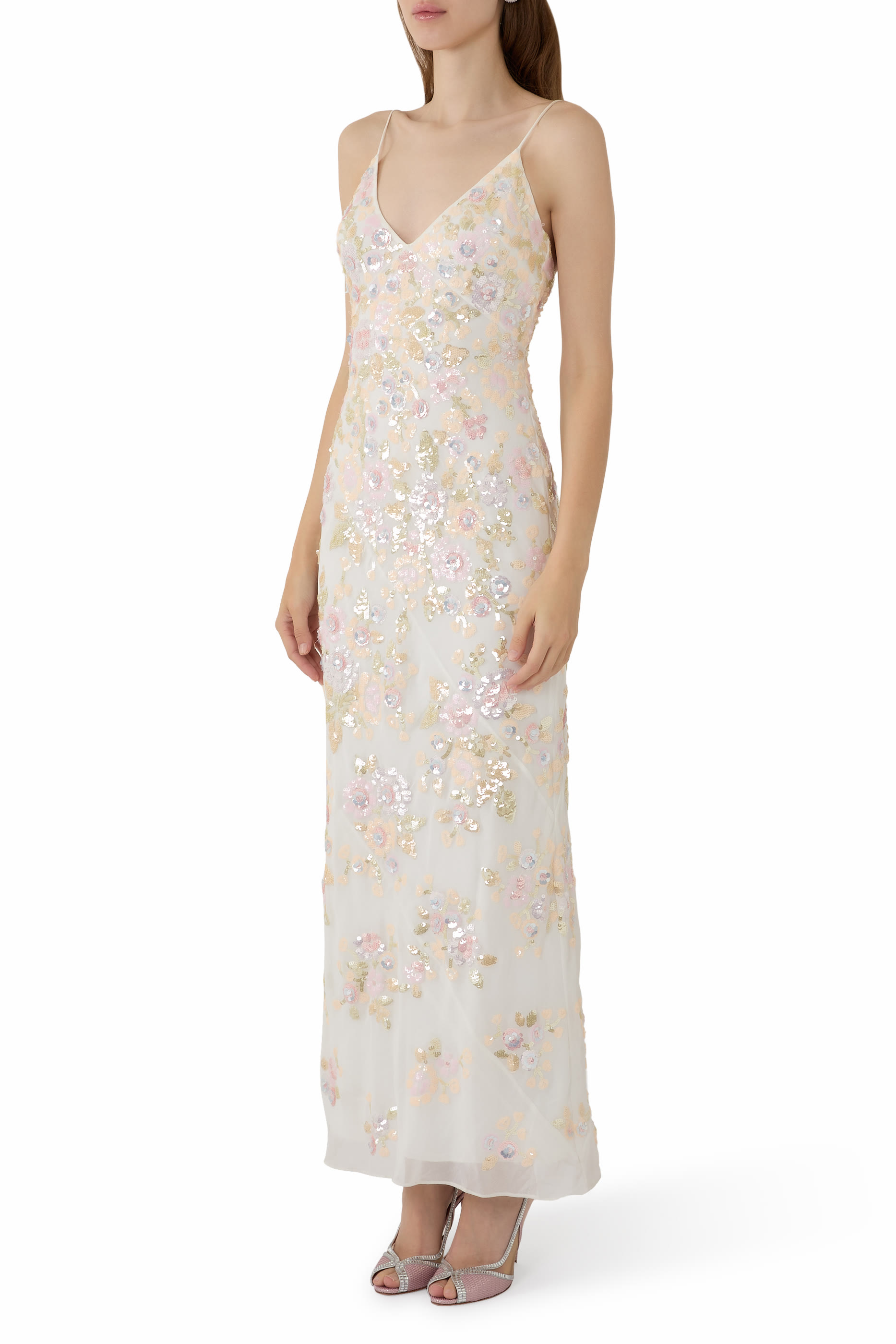 Sequin Paradise Georgette Cami Gown