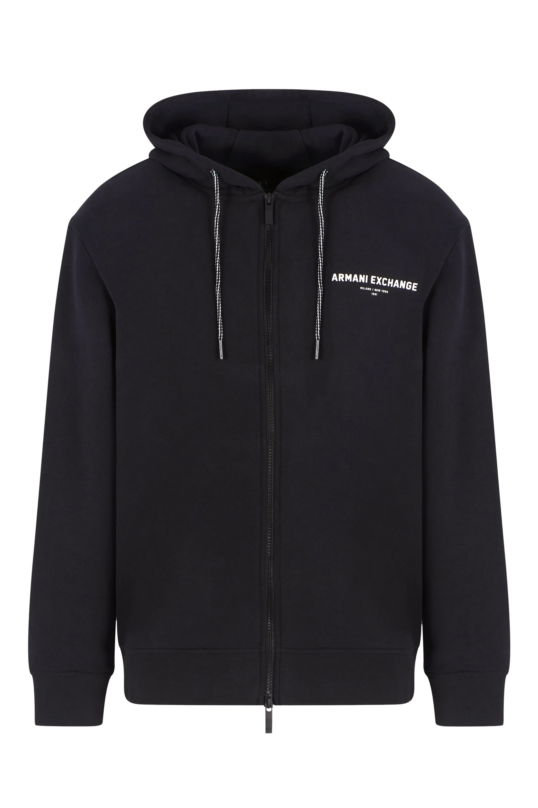 Zip-Up Hoodie with Milan/New York Print on the Back