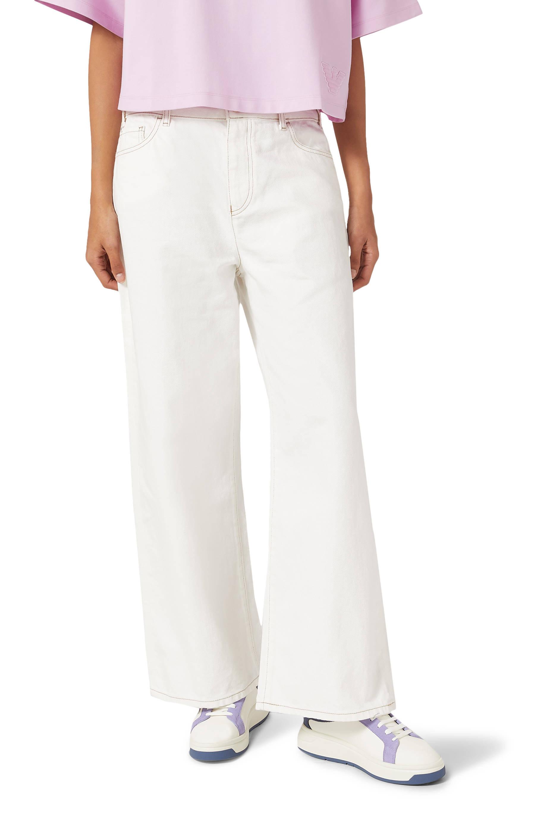 Eagle Plate Leather Sneakers