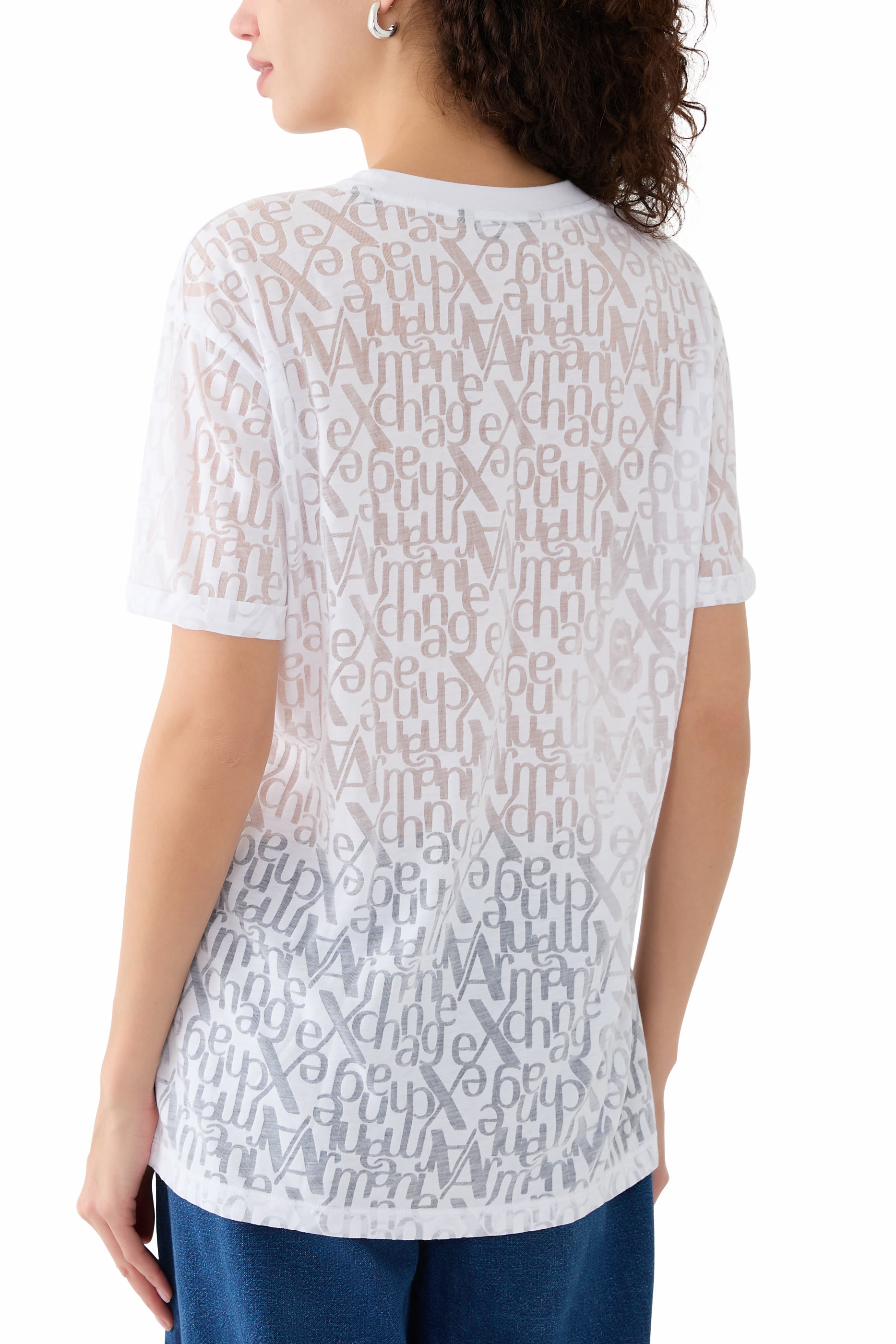 Logo Flamed Fabric T-Shirt