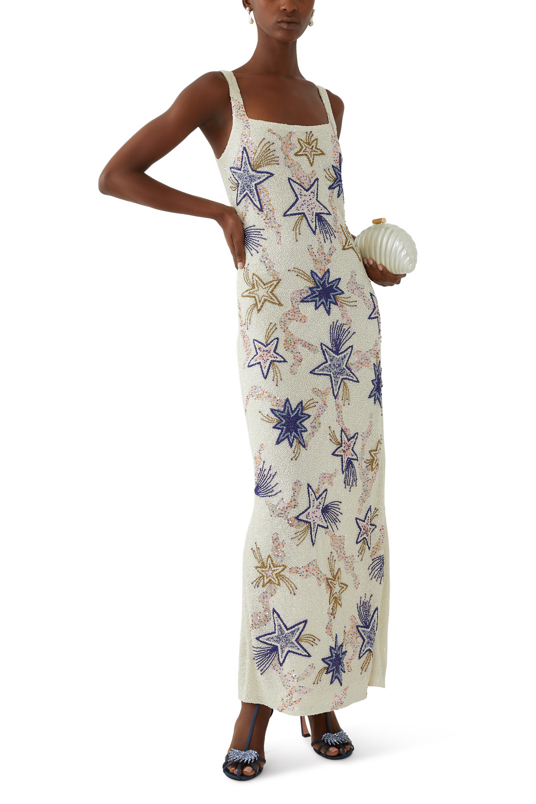 Zodiac Beaded Maxi Dress